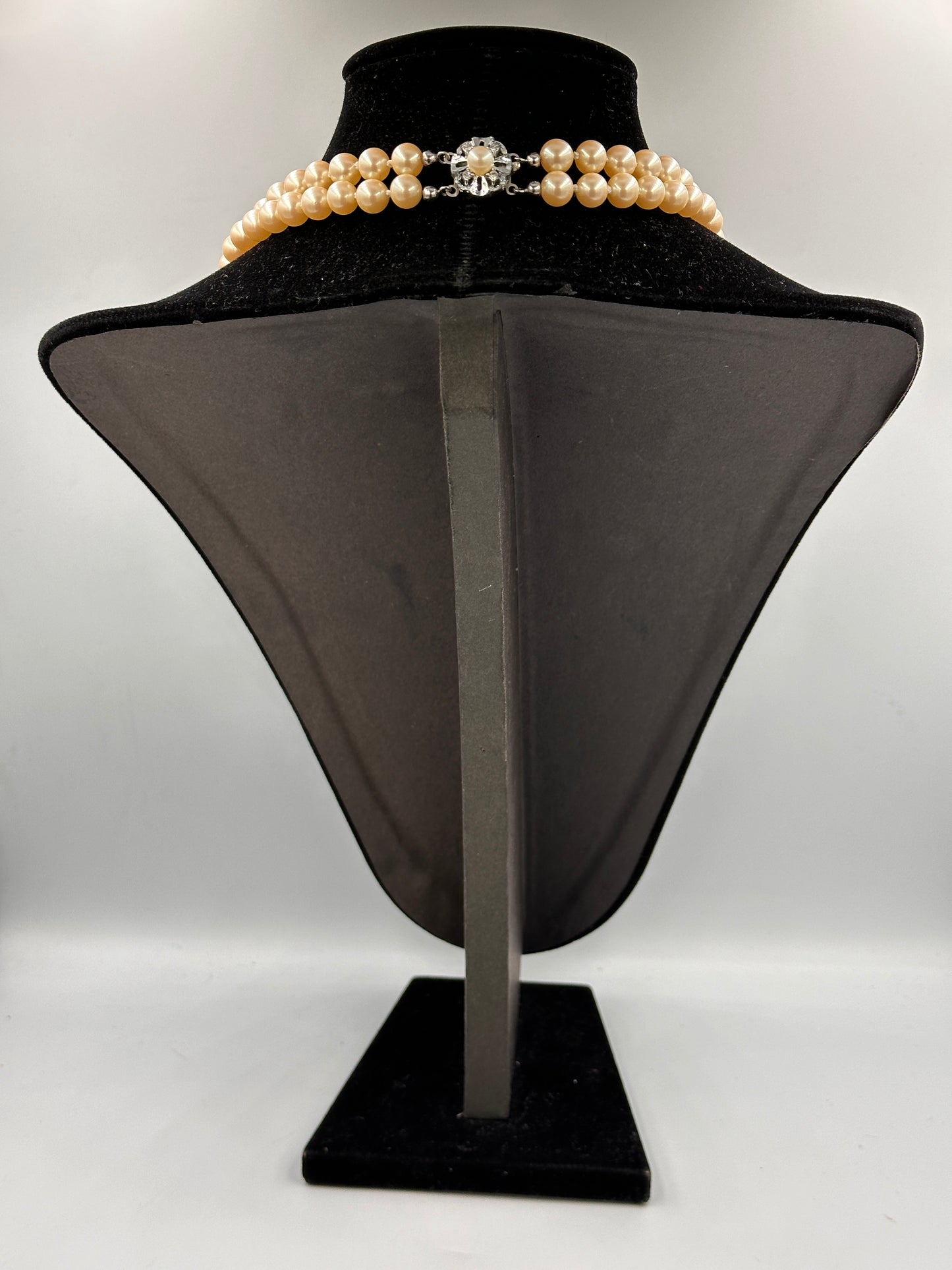 Vintage 2-Strang Perlen Halskette