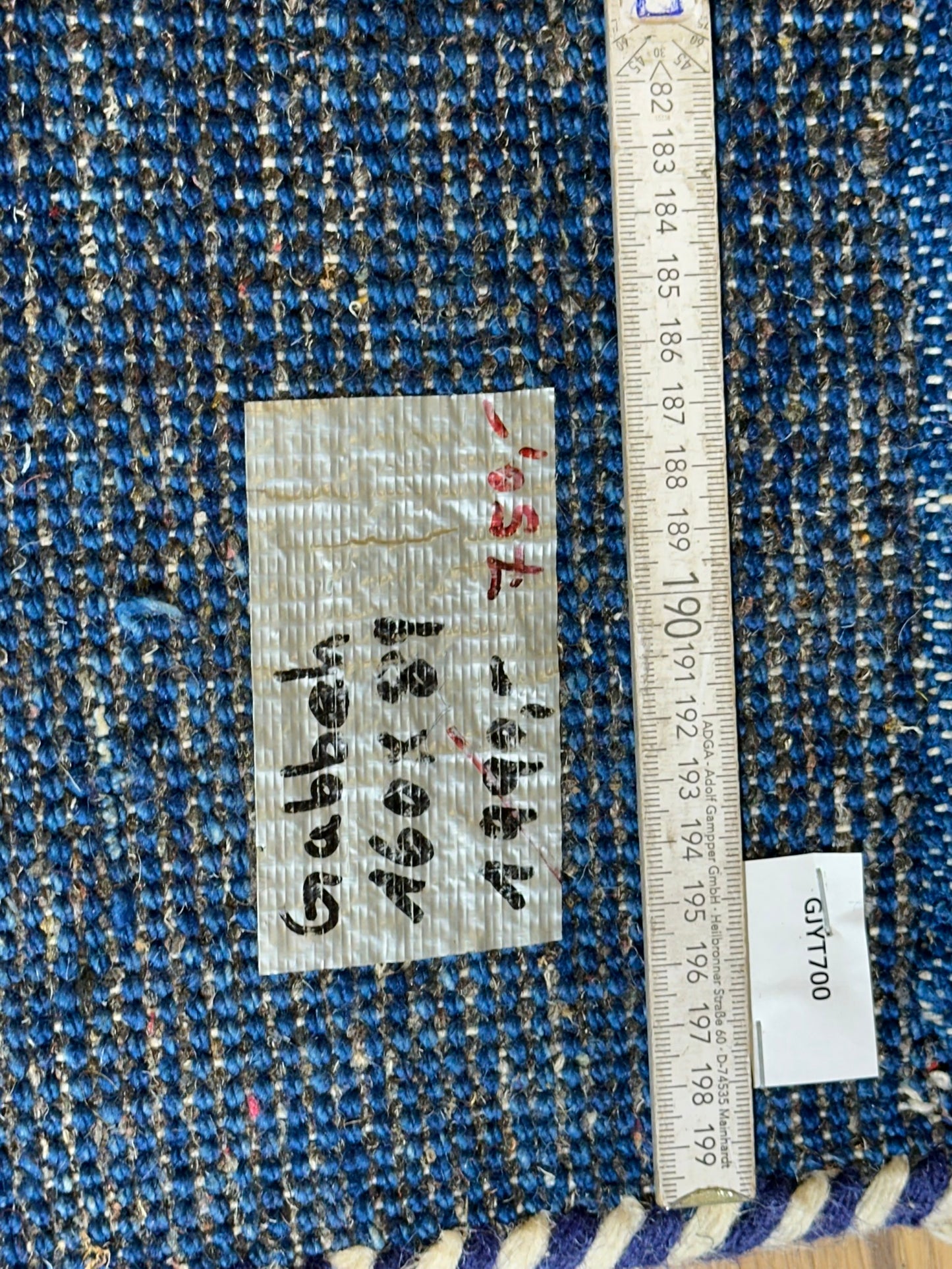 Indischer Gabbeh Orientteppich Handgeknüpft Blau 160x90 cm