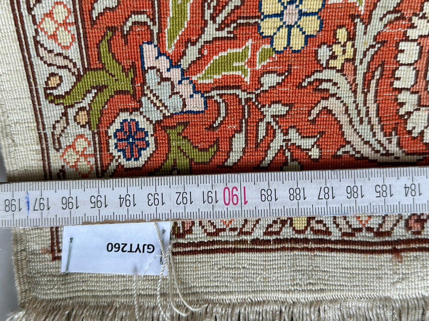 Orientteppich handgeknüpft Hereke 107x67 cm Seide auf Seide