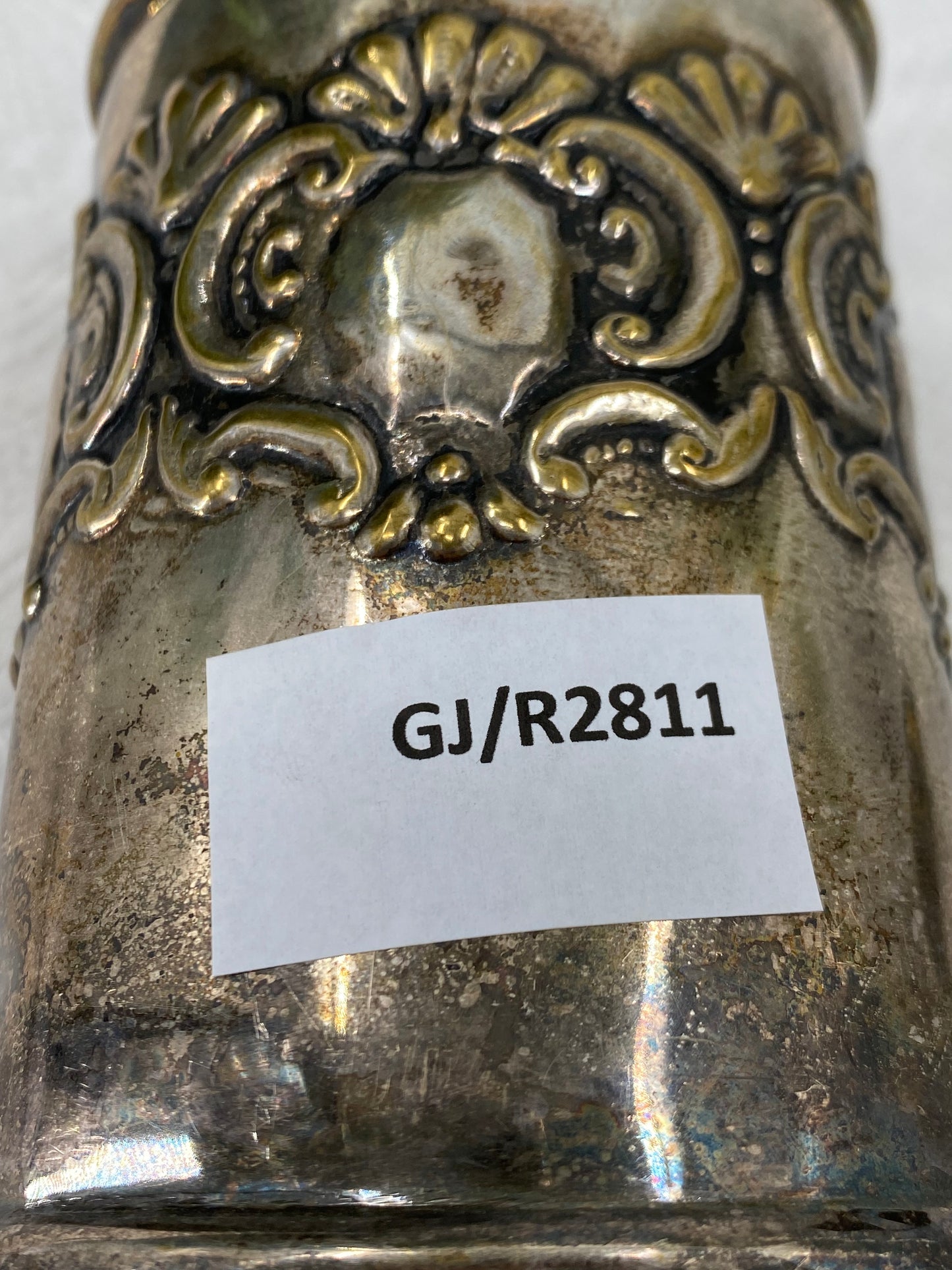 D+W S.P Meistermarke Versilberter Jugendstil Becher