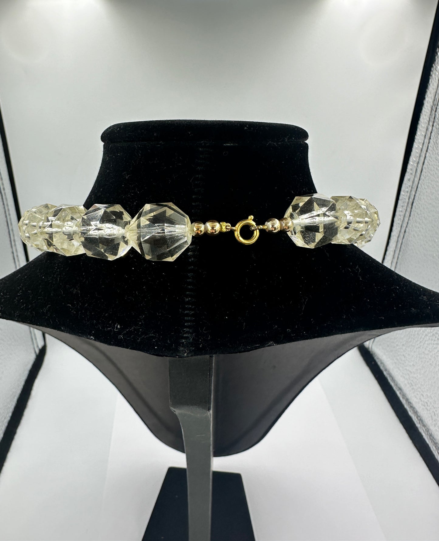 Vintage Kristall Kunststoff Kette