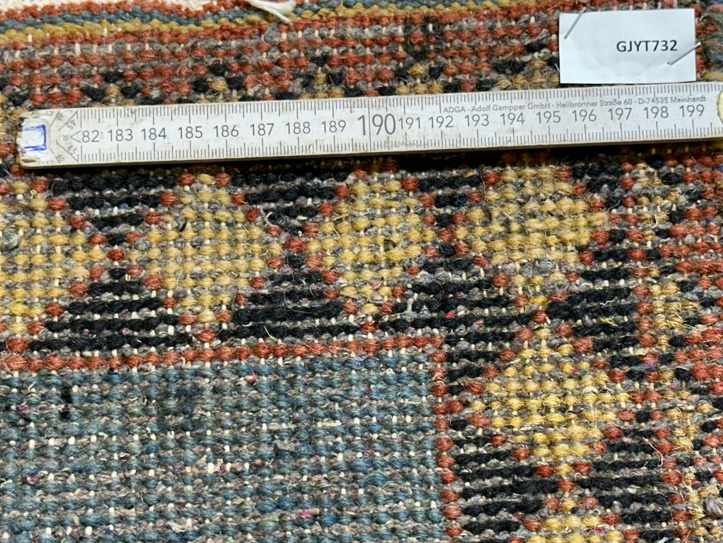 Moderner Gabbeh Teppich handgeknüpft 166x88 cm