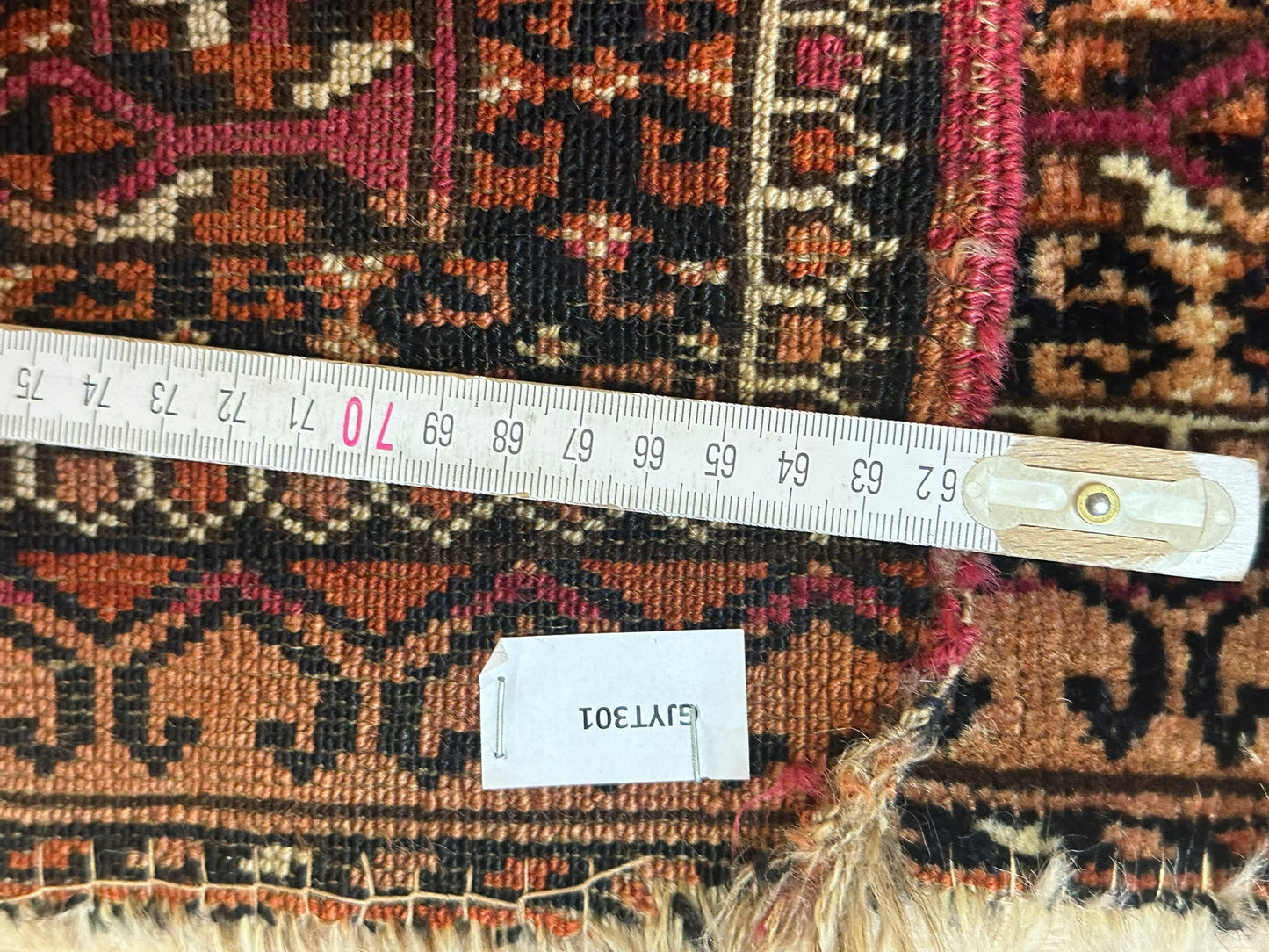 Antik Orientteppich handgeknüpft 120x88 cm Jomut Buchara naturfarben