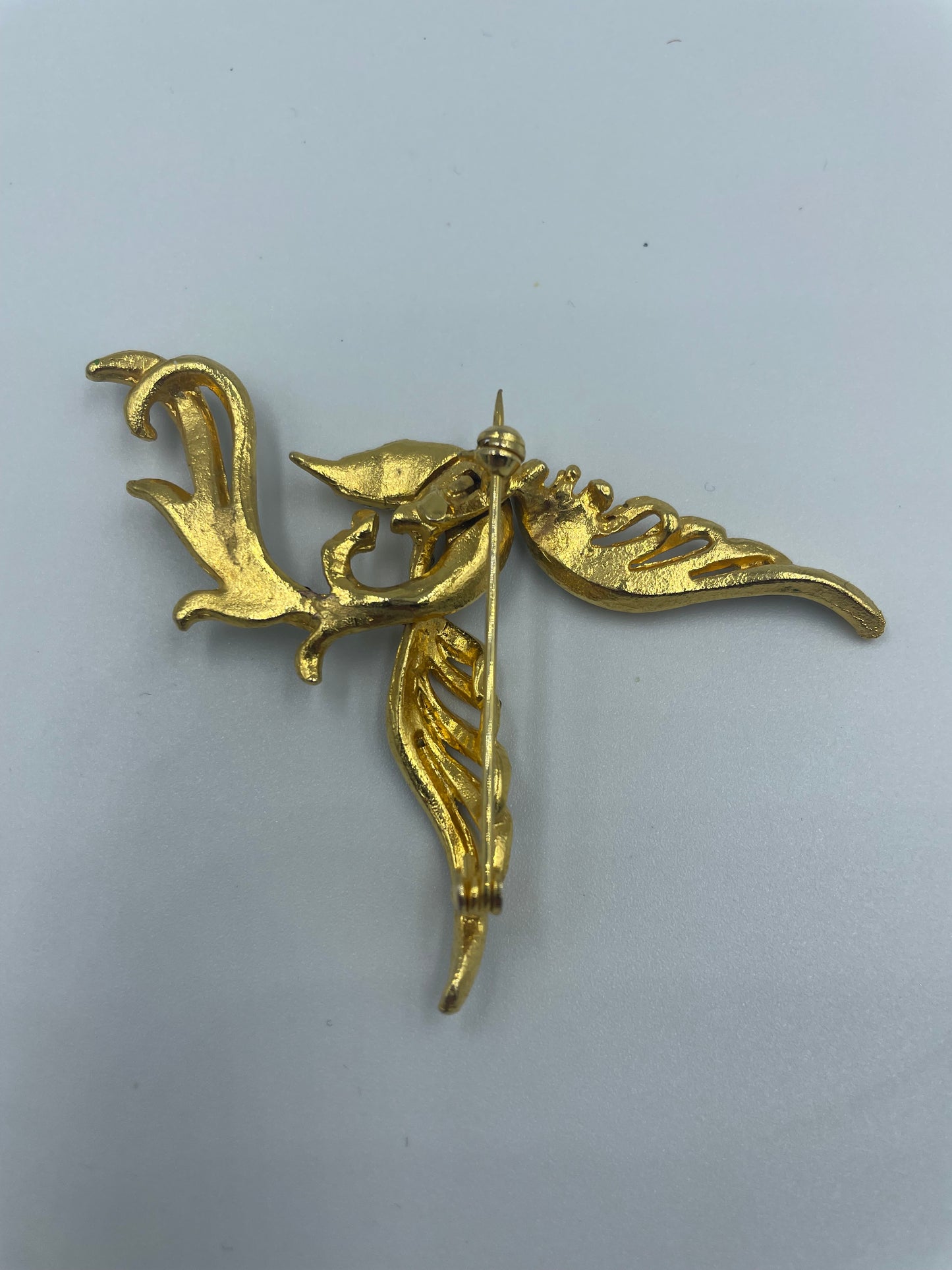 Strass Brosche Elegantes Vergoldetes Design