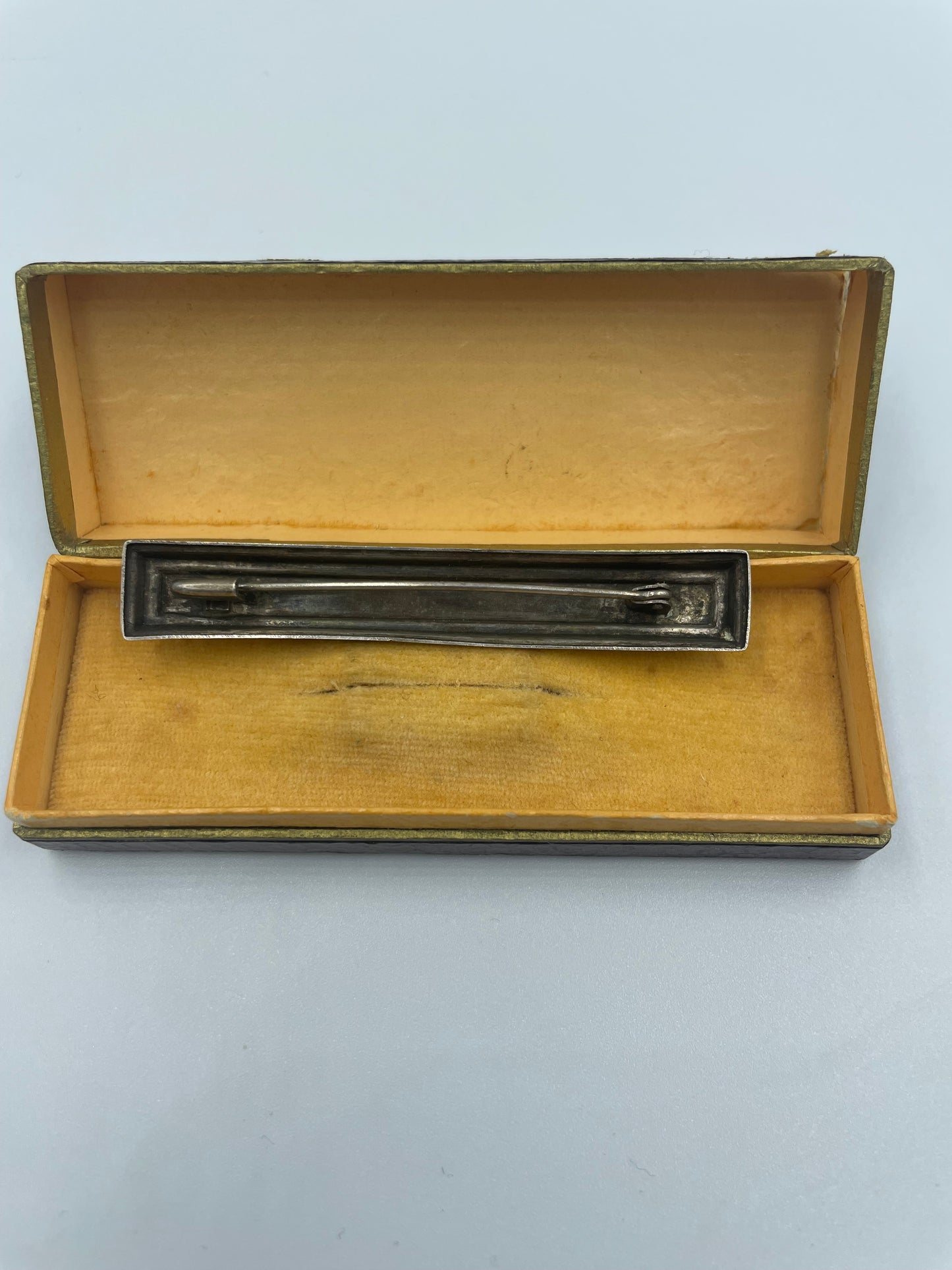 Antike 835er Silber Brosche Stabbrosche