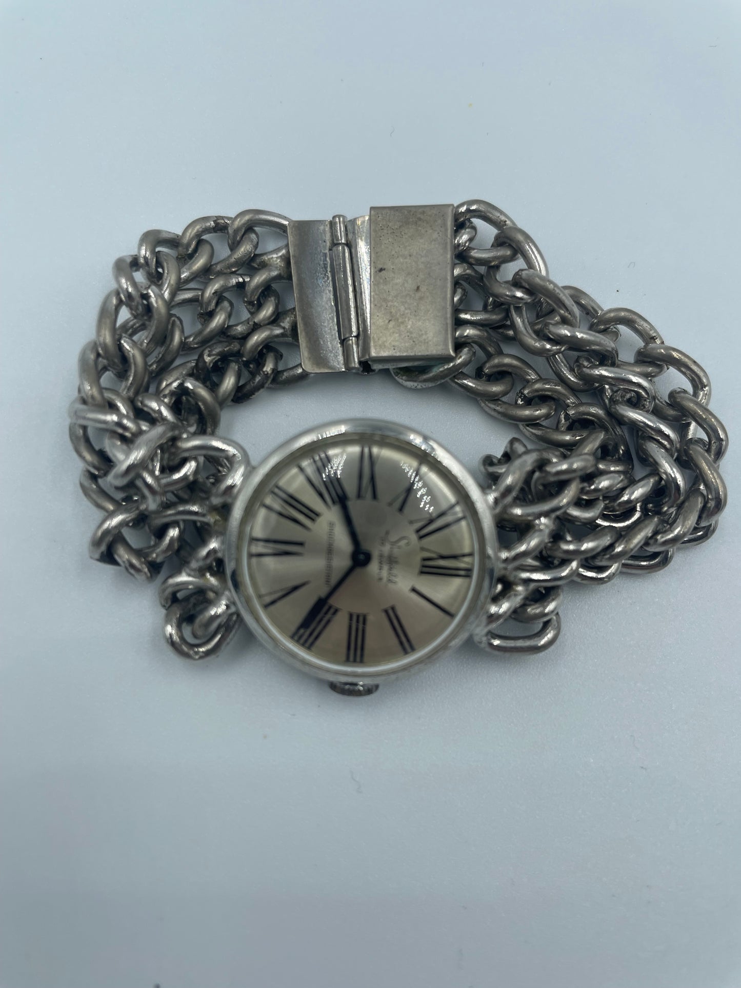 Klassische Silberne Edelstahl Uhr