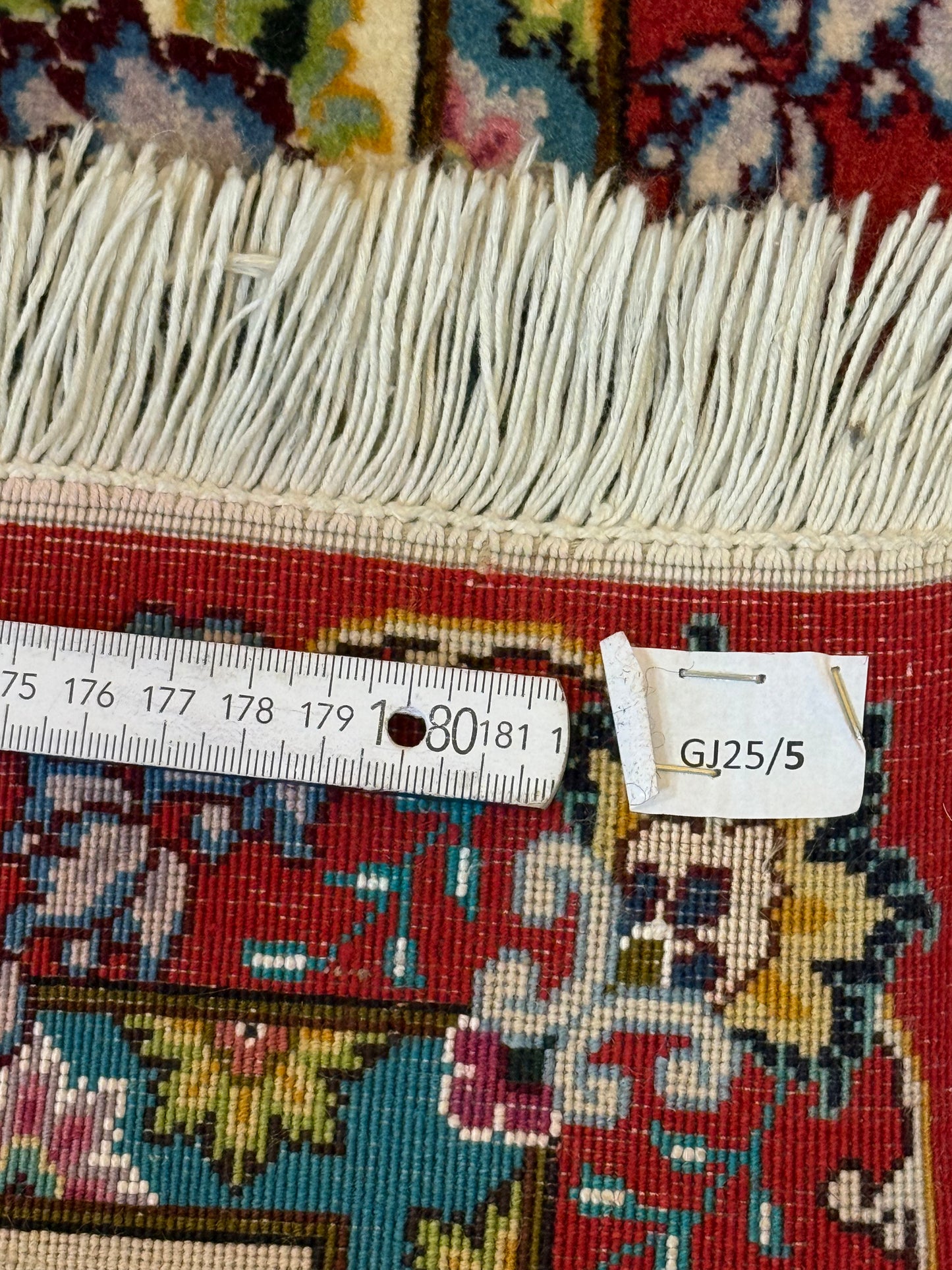 Orientteppich Täbriz Handgeknüpft Korkwolle mit Seide 69x90cm