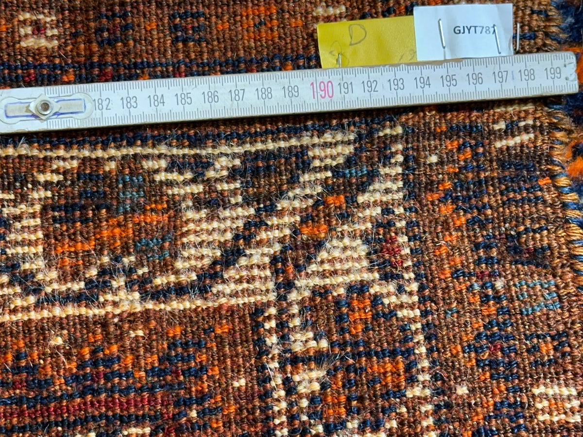 Antiker Orientteppich handgeknüpft Ghashghai 160x110 cm