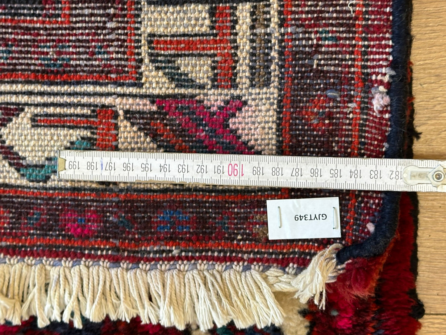Antik Orientteppich handgeknüpft Heriz Läufer naturfarben 326x105 cm
