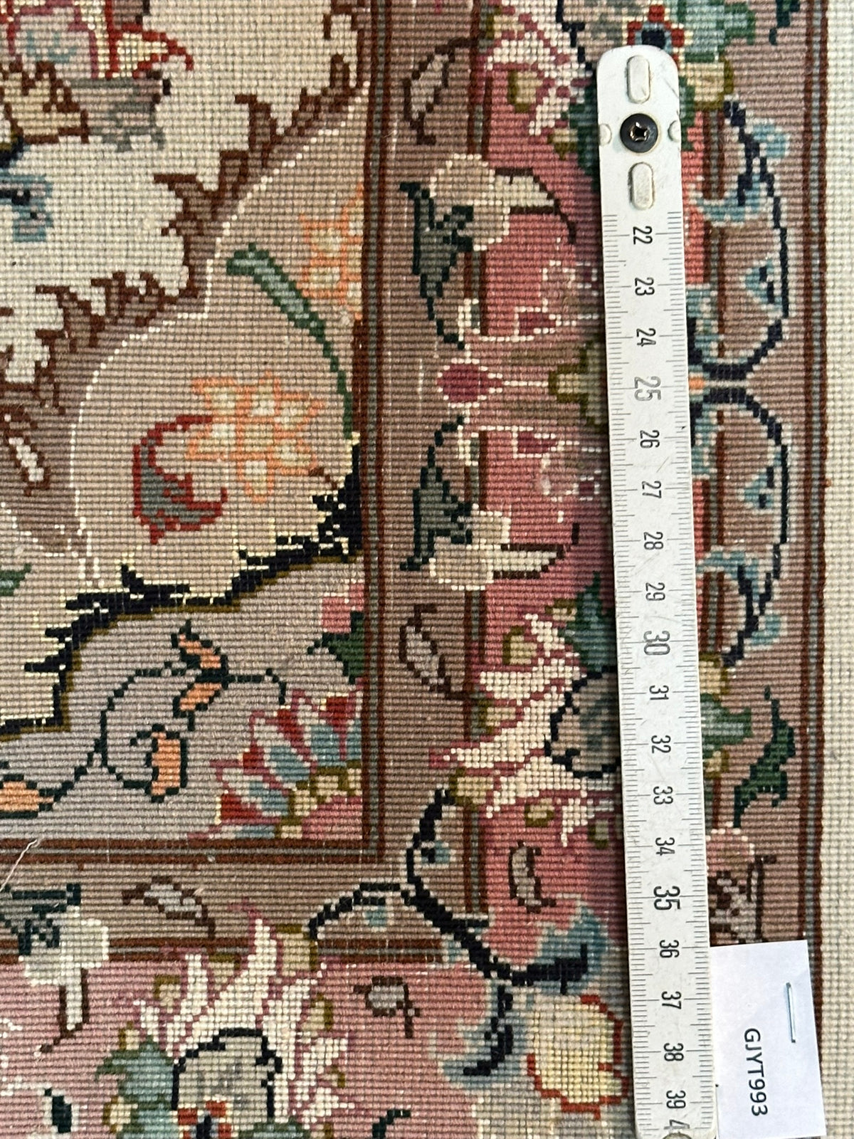 Orientteppich handgeknüpft Täbriz Läufer 300x70 cm