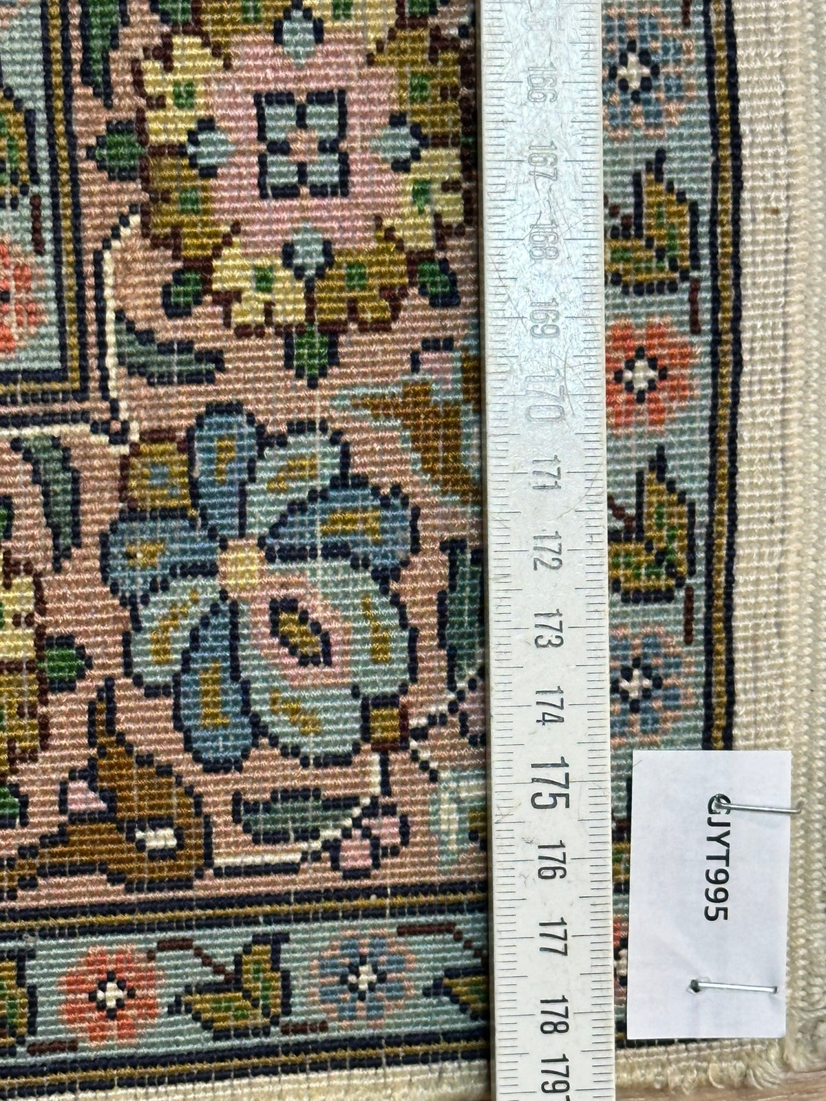 Orientteppich handgeknüpft Kaschmir Seide 97x60 cm