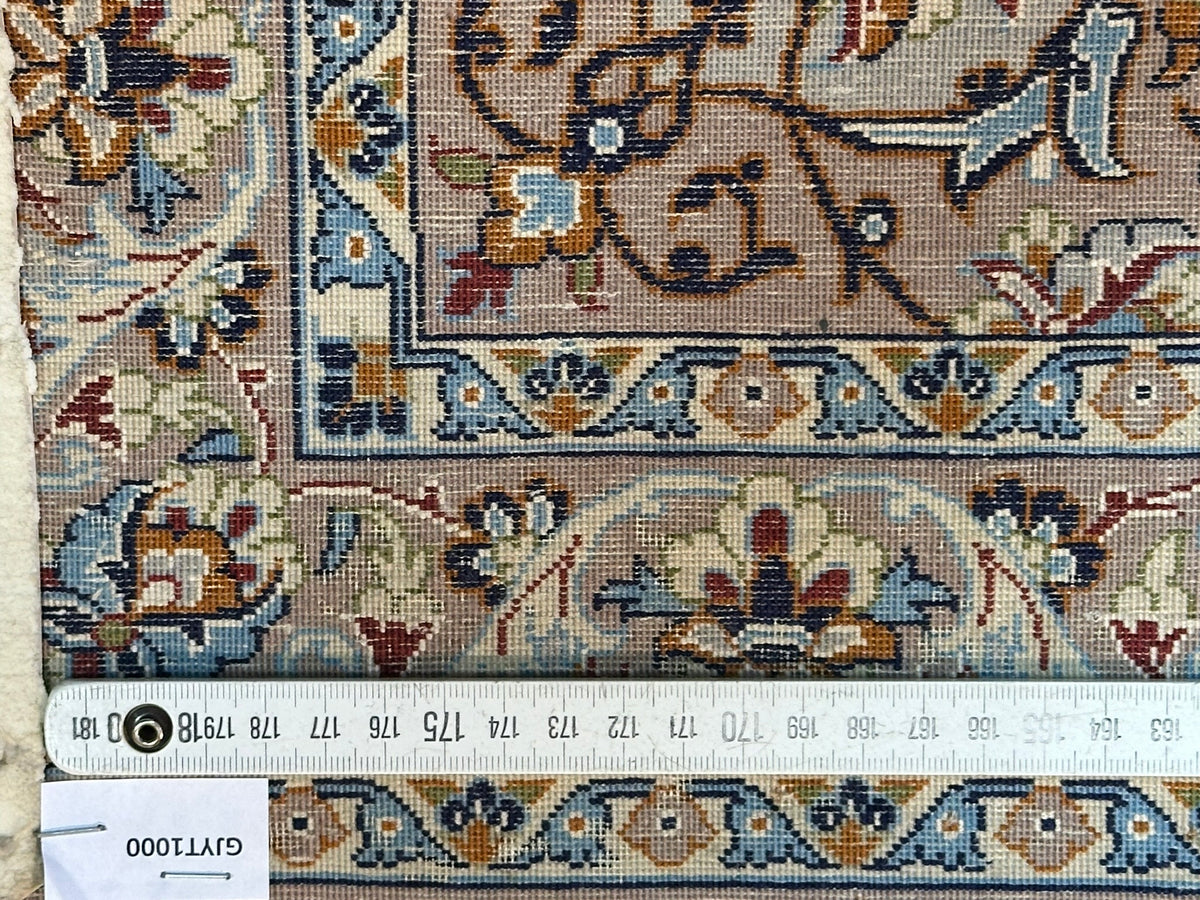 Orientteppich handgeknüpft Nain mit Seide 100x70 cm
