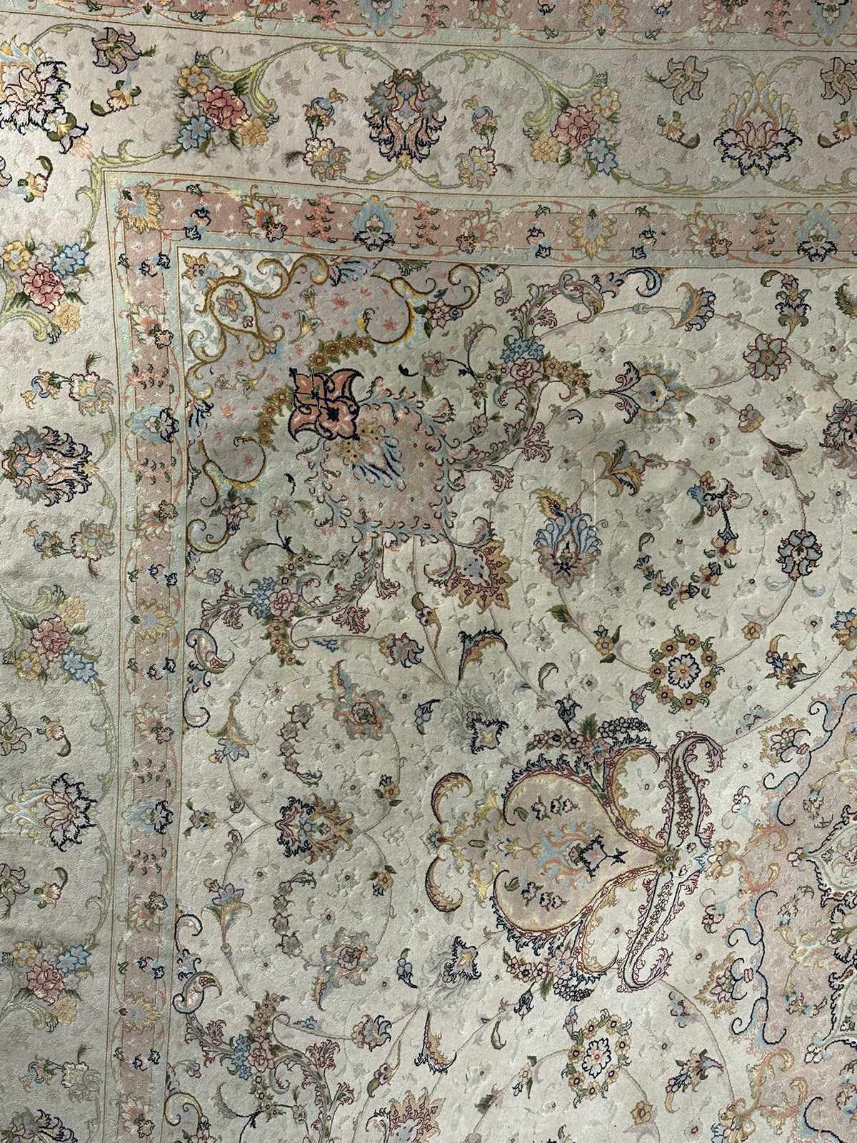 Orientteppich handgeknüpft Täbriz 355x255 cm