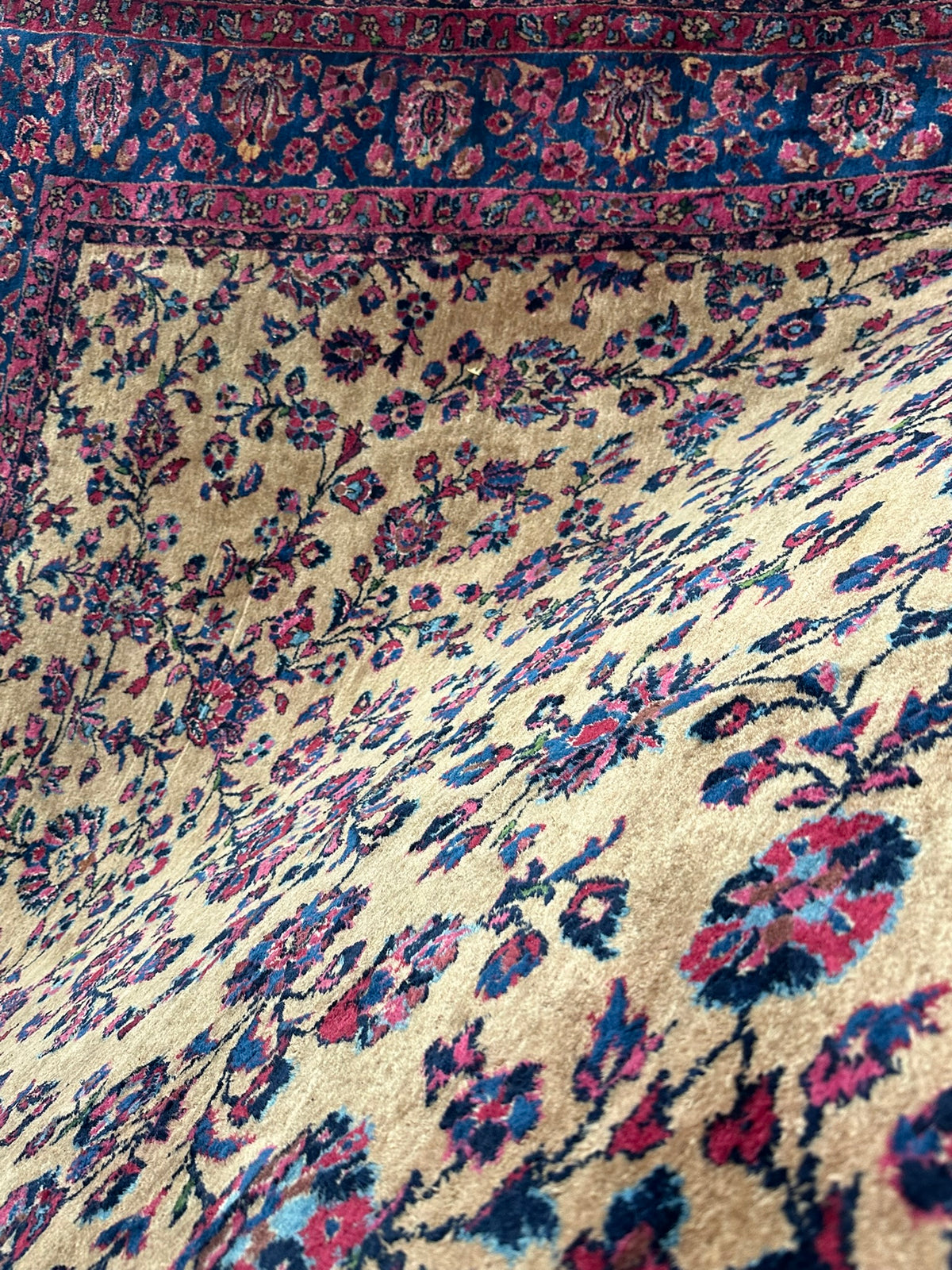 Antik Orientteppich handgeknüpft Keschan RE-Import 350x280 cm