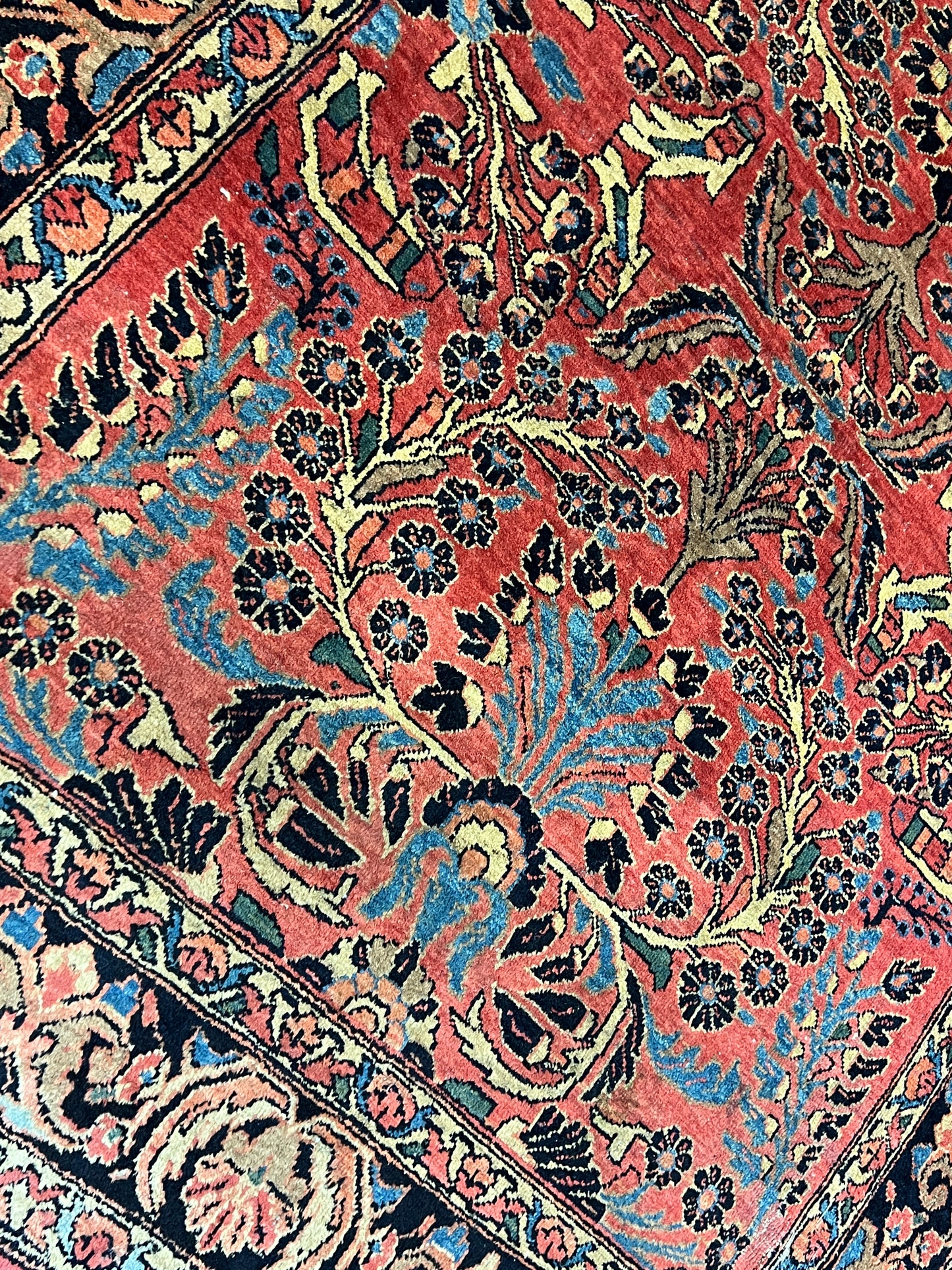 Handgeknüpfter Antiker Jugendstil Perser Teppich Sarough 163X200cm