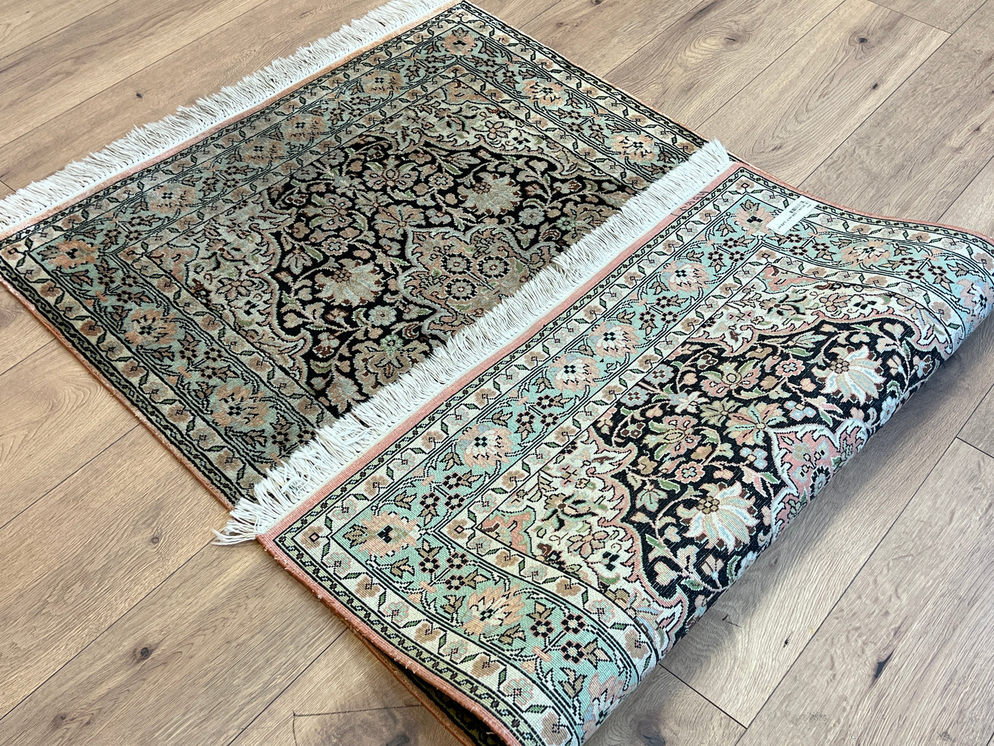 Royal Silk Weaves Handgeknüpfte Orientteppiche aus Seiden-Ghom-Kaschmir 95X160cm