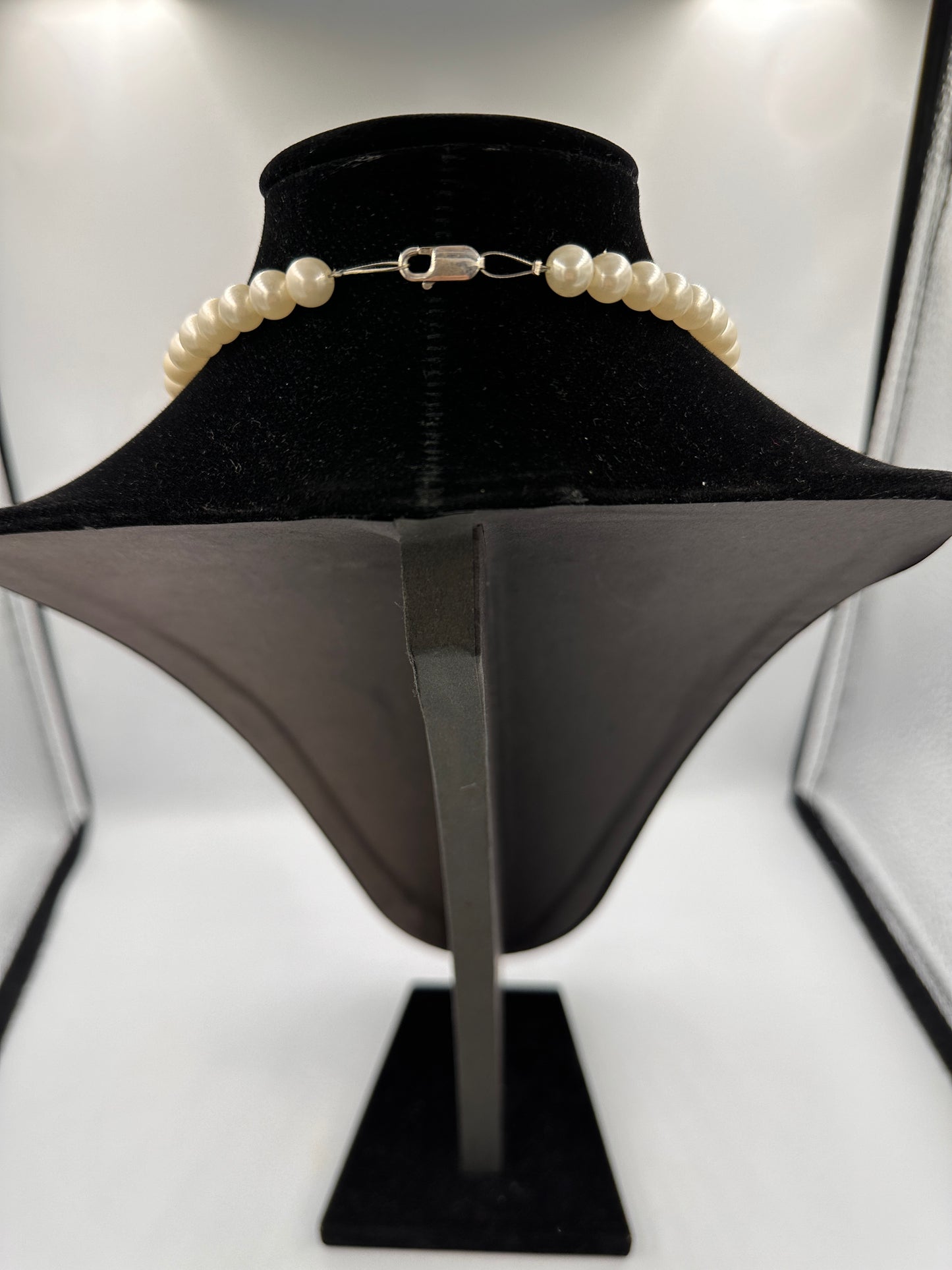 Süßwasser-Perlenkette mit Lemonquarz und 925 Silberverschluss