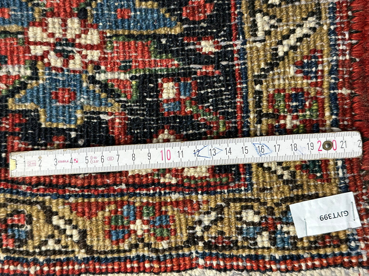 Orientteppich handgeknüpft Heriz selten naturfarben 370x270 cm