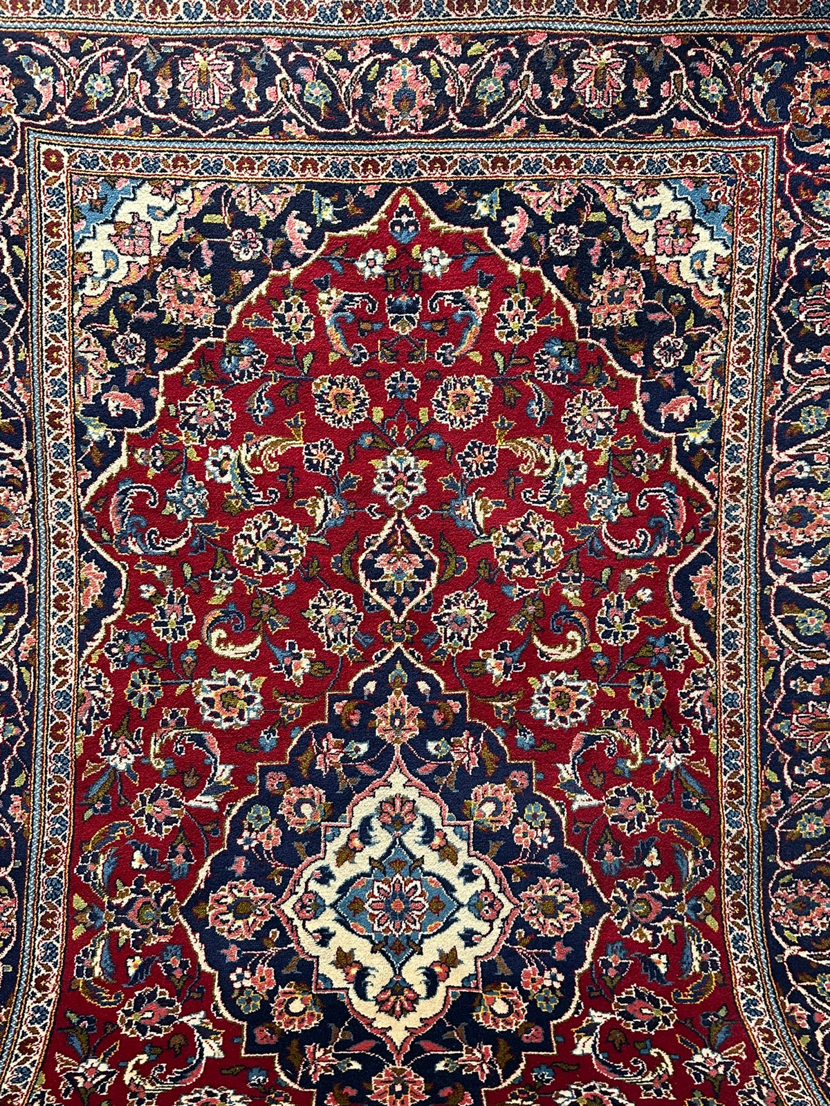 Orientteppich handgeknüpft Keschan Korkwolle 253x150 cm