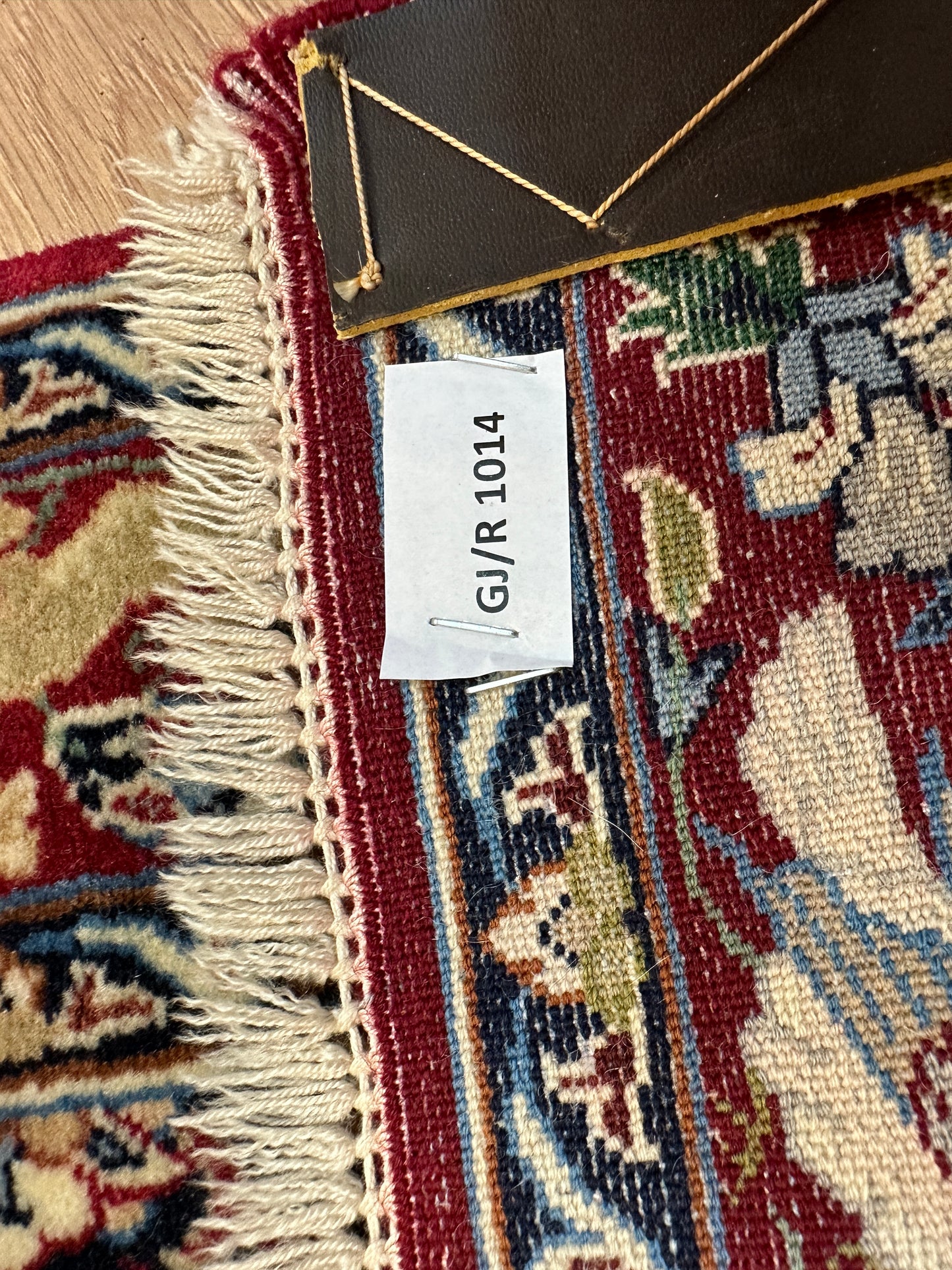 Handgeknüpfter Perserteppich Isfahan Kork auf Seide 105x70 cm