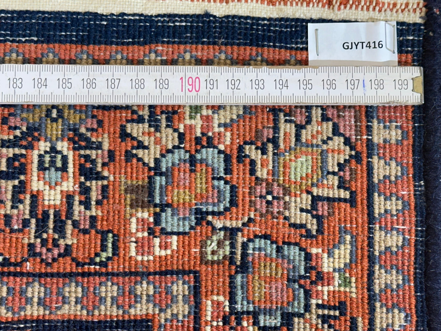 Orientteppich handgeknüpft Sarough Läufer 210x80 cm