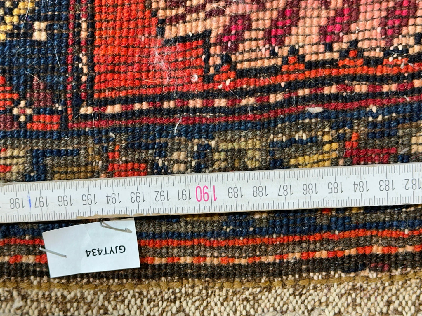 Orientteppich handgeknüpft Meschgin Heriz Läufer 336x130 cm