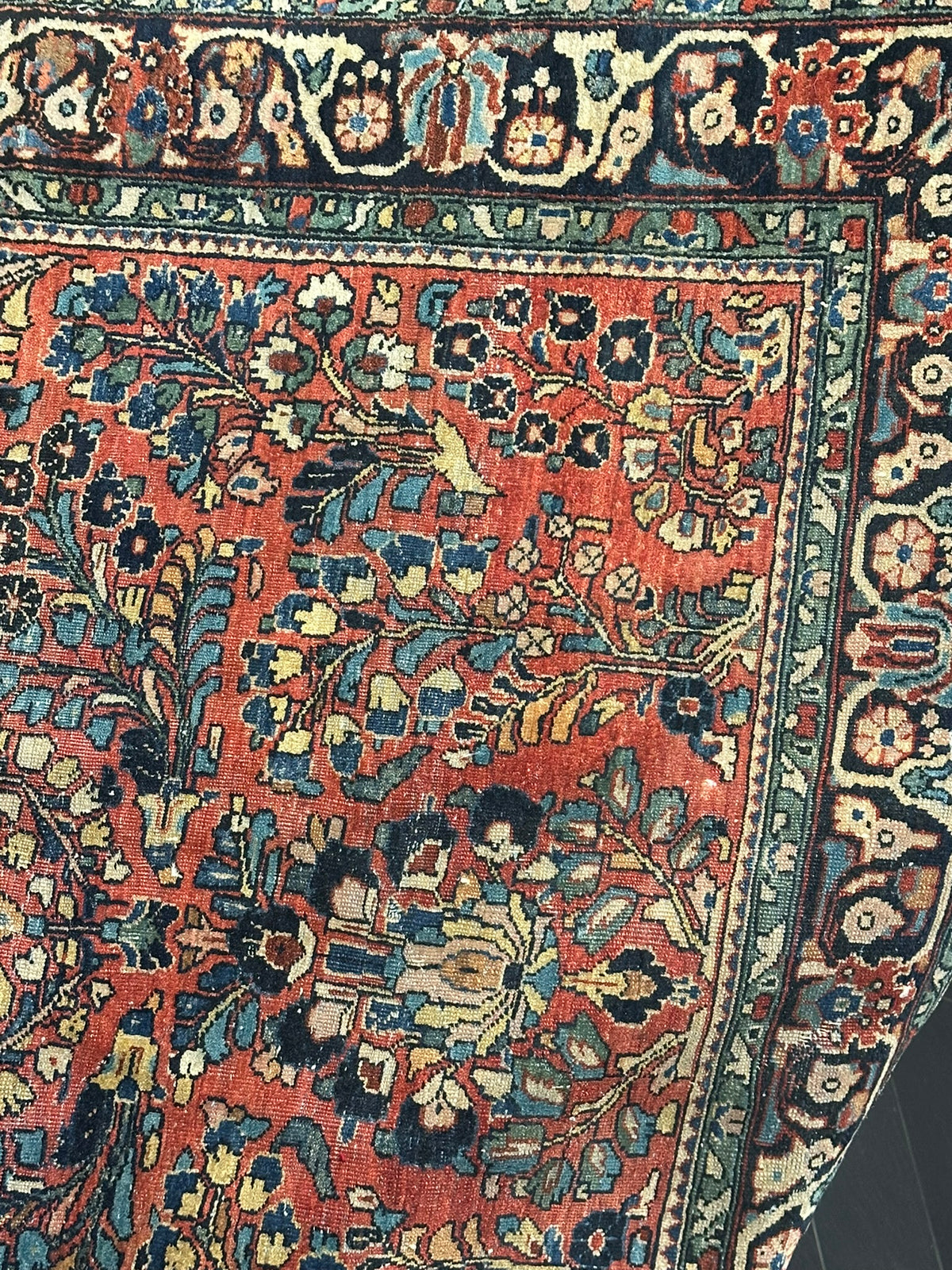 Orientteppich handgeknüpft ANTIK Sarough 295x155 cm