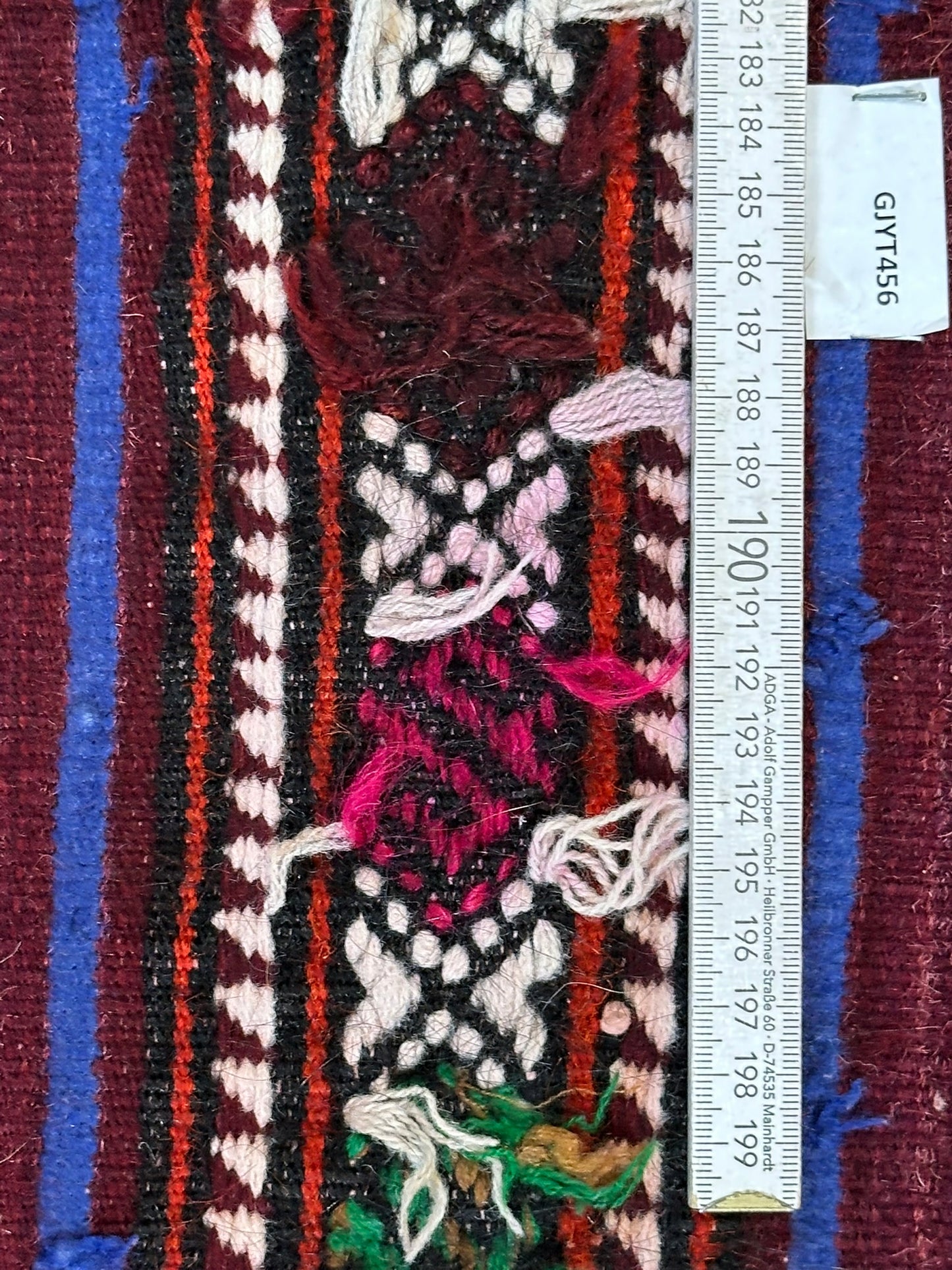 Antiker Orientteppich handgeknüpft Berber Kelim Naturfarben 173x107 cm