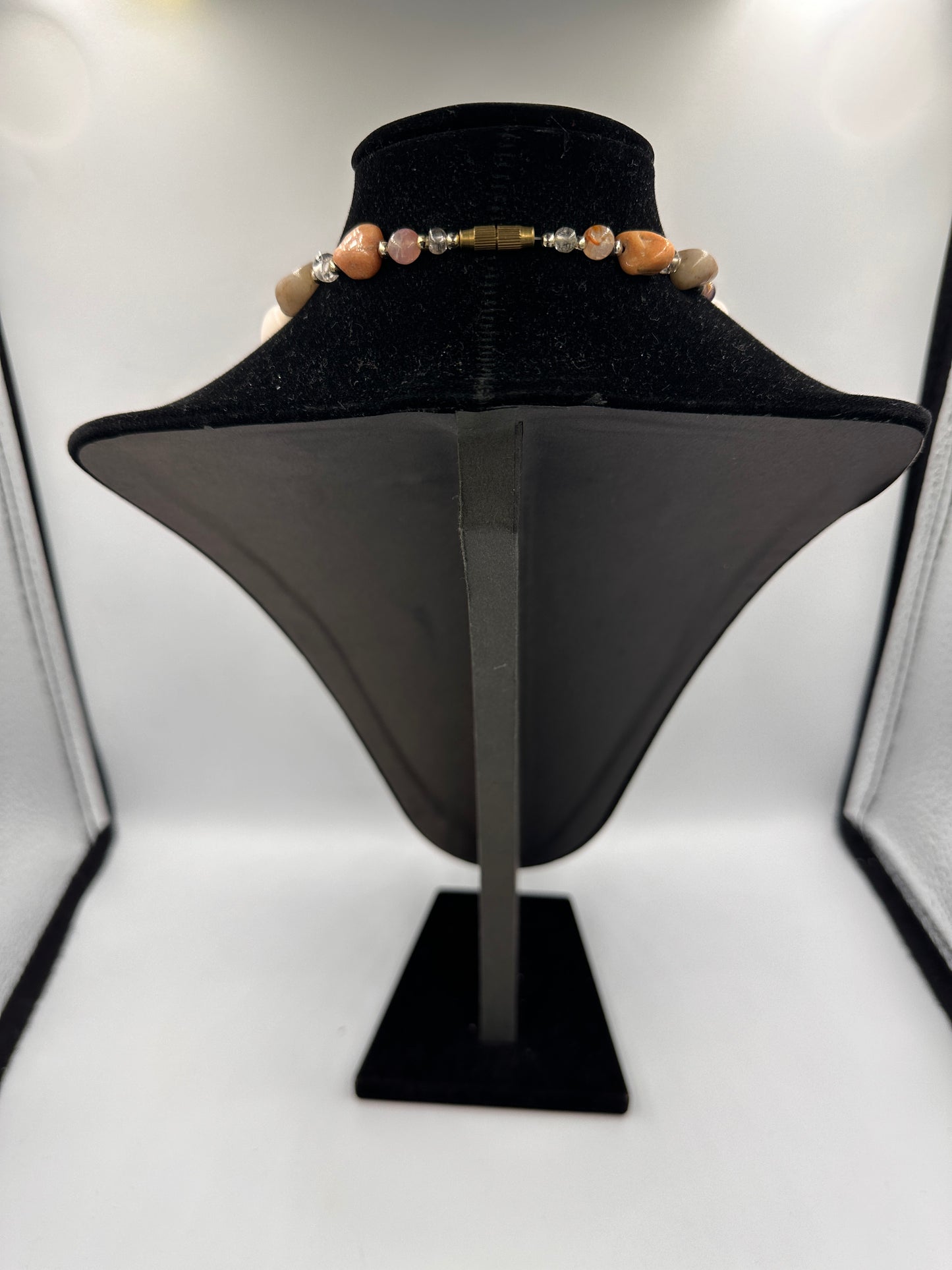 Collier Halskette mit Verschiedenen Steinen