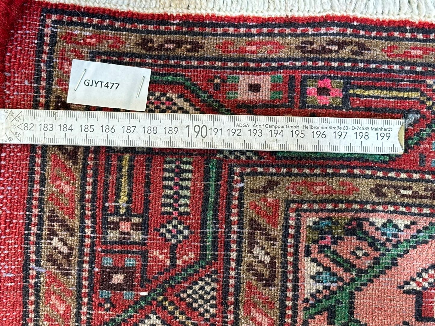 Orientteppich handgeknüpft Hamadan Läufer Wolle 215x80 cm