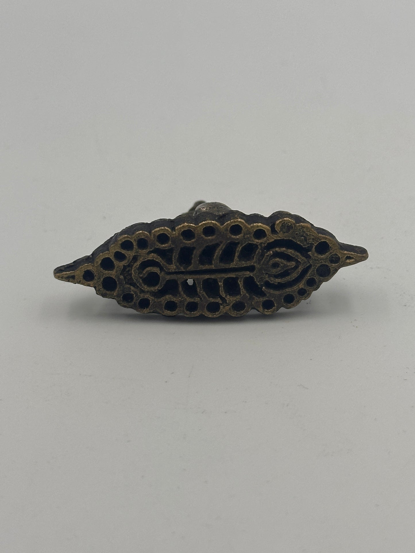 Alter Messing-Stempel Shankh Stirn Tilak