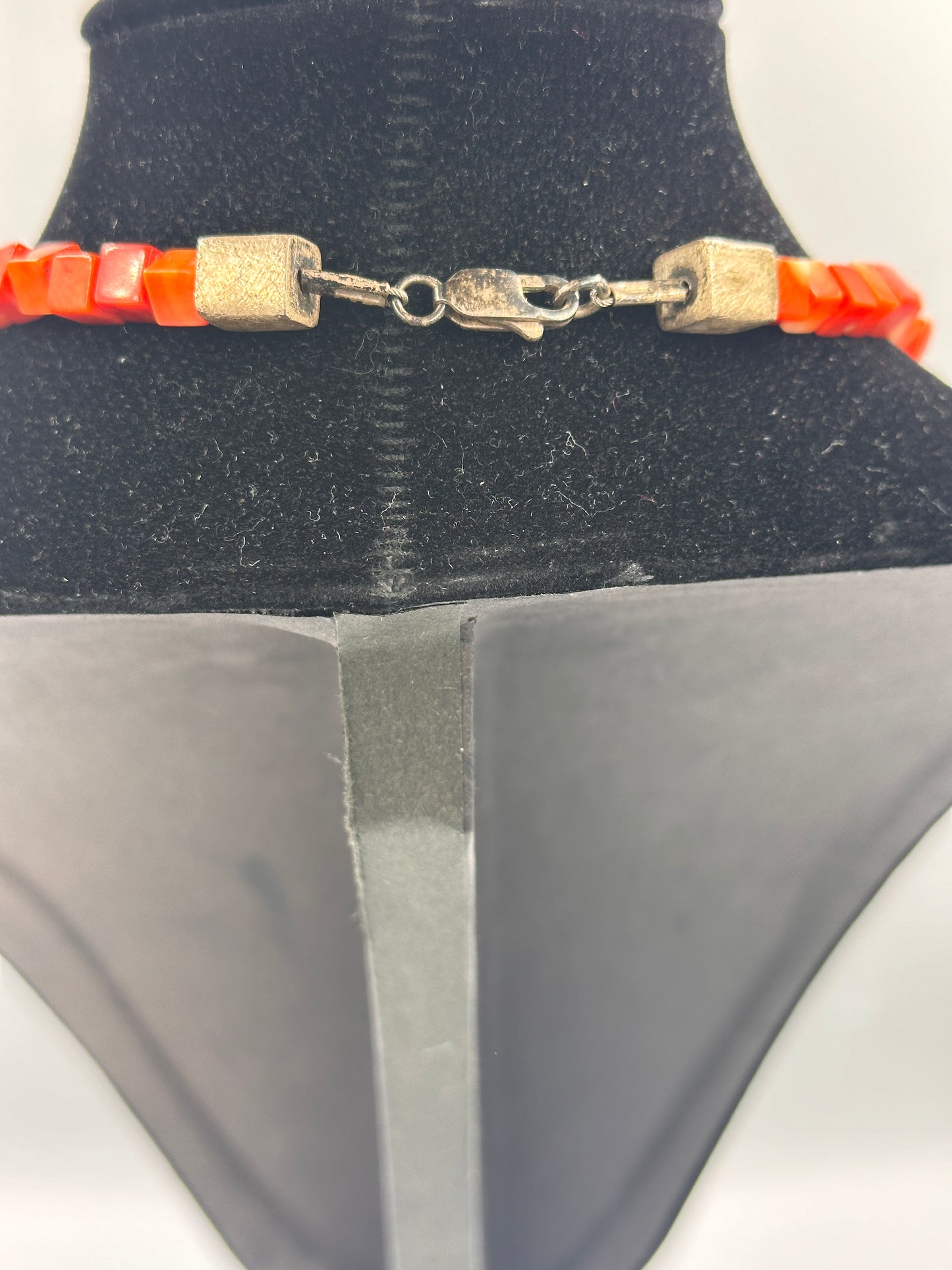 Massive Korallenkette mit 925 Silberverschluss