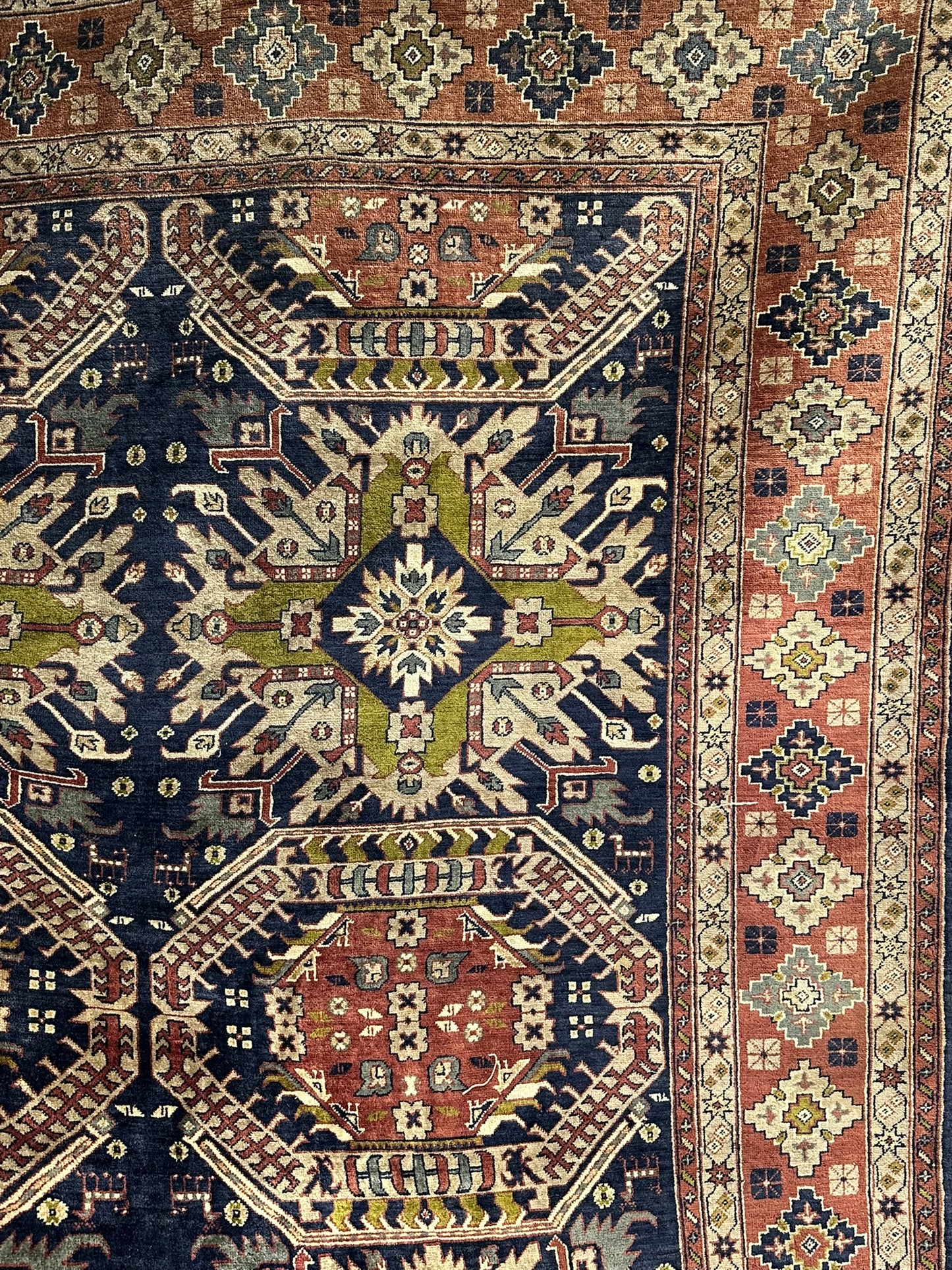 Orientteppich handgeknüpft Belutsch Afghan Korkwolle mit Seide 287x200 cm