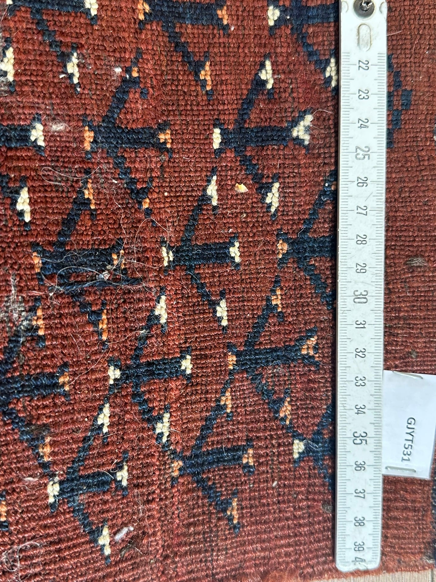 Antik Orientteppich handgeknüpft Türkmen Yomut Buchara Wolle 105x75 cm