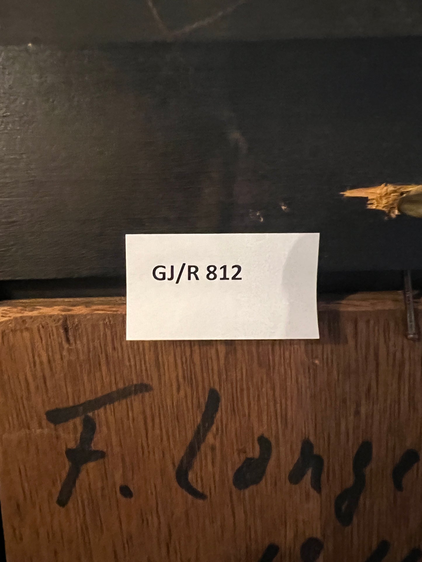 Fritz Lange (1851-1922) Öldruck Hühnerfarm mit Feld 36x30cm