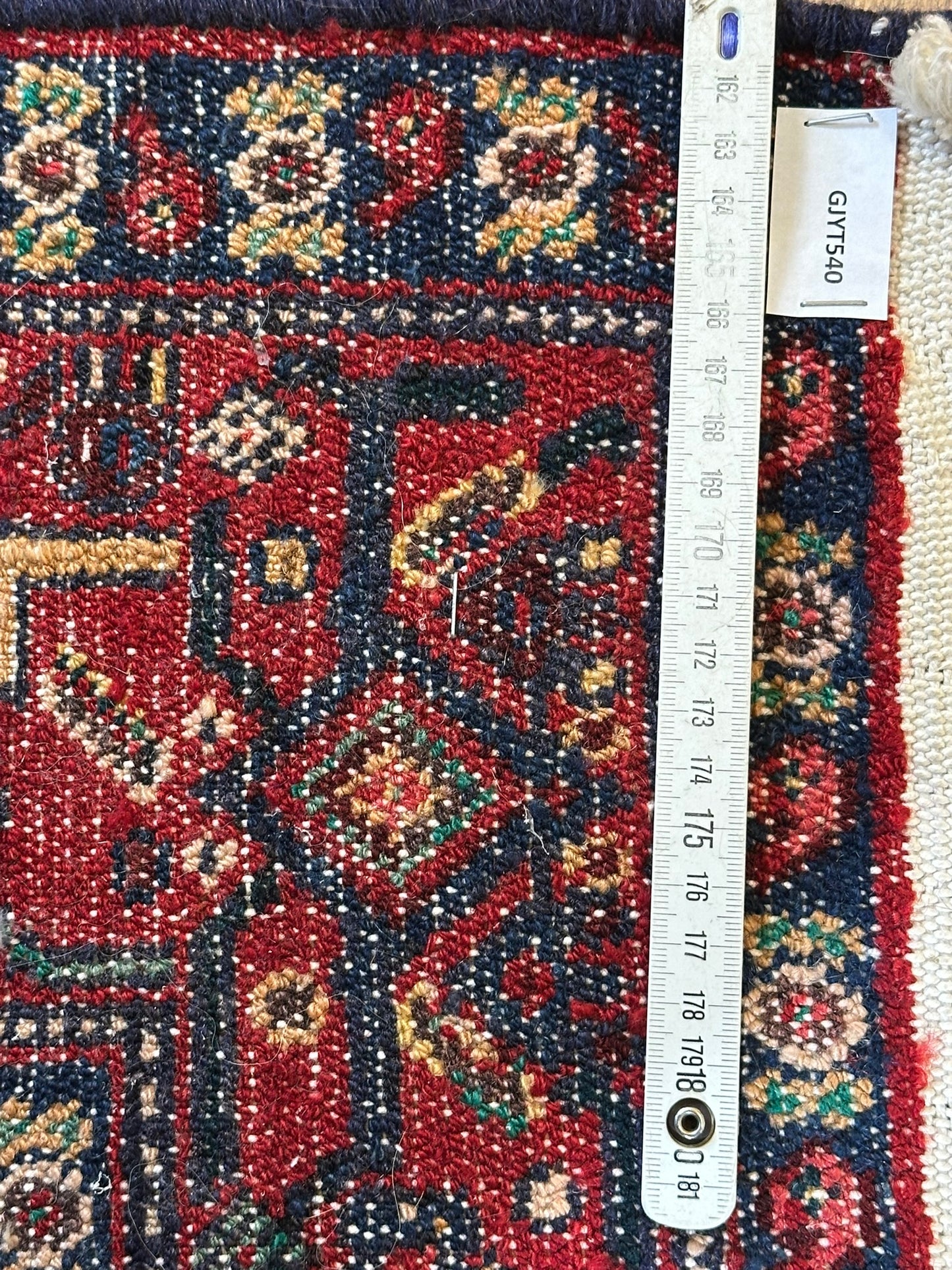 Orientteppich handgeknüpft Bidjar Läufer 176x35 cm