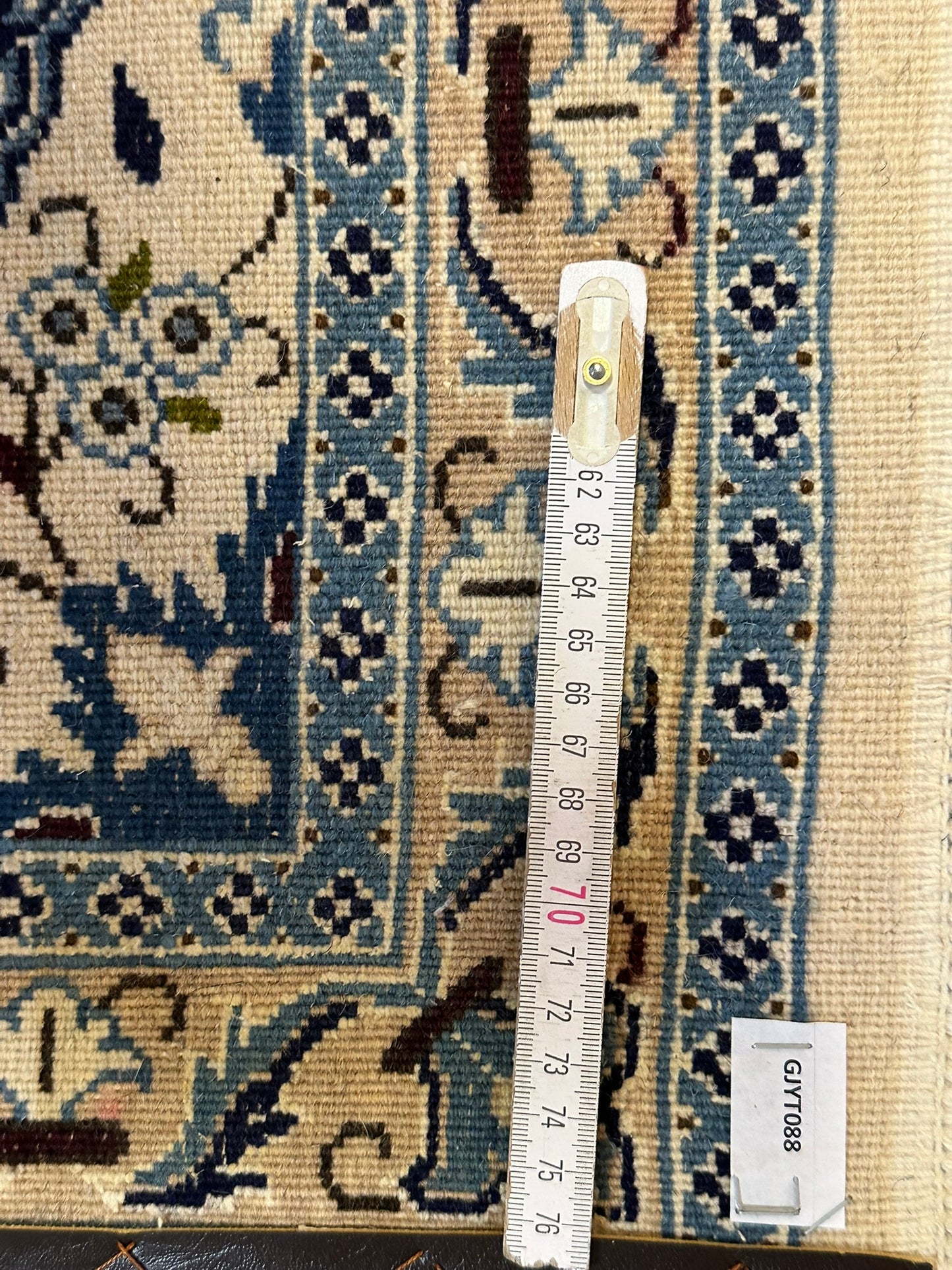 Handgeknüpfter Perser Läufer Nain 157x67 cm – Wolle mit Seide