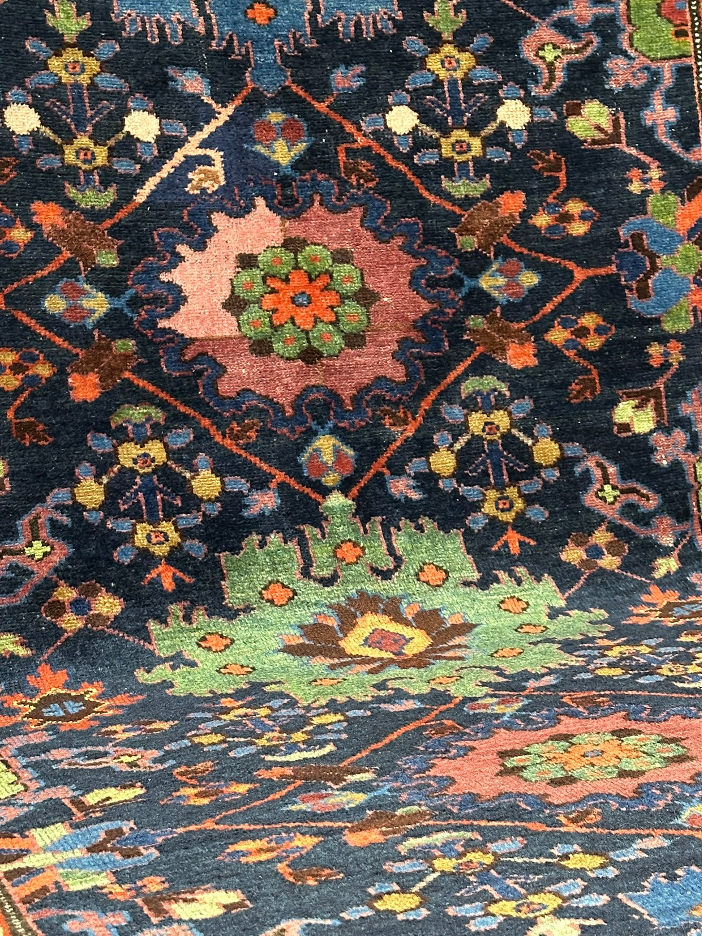 Orientteppich handgeknüpft 340x157 cm Malayer antik Teppich