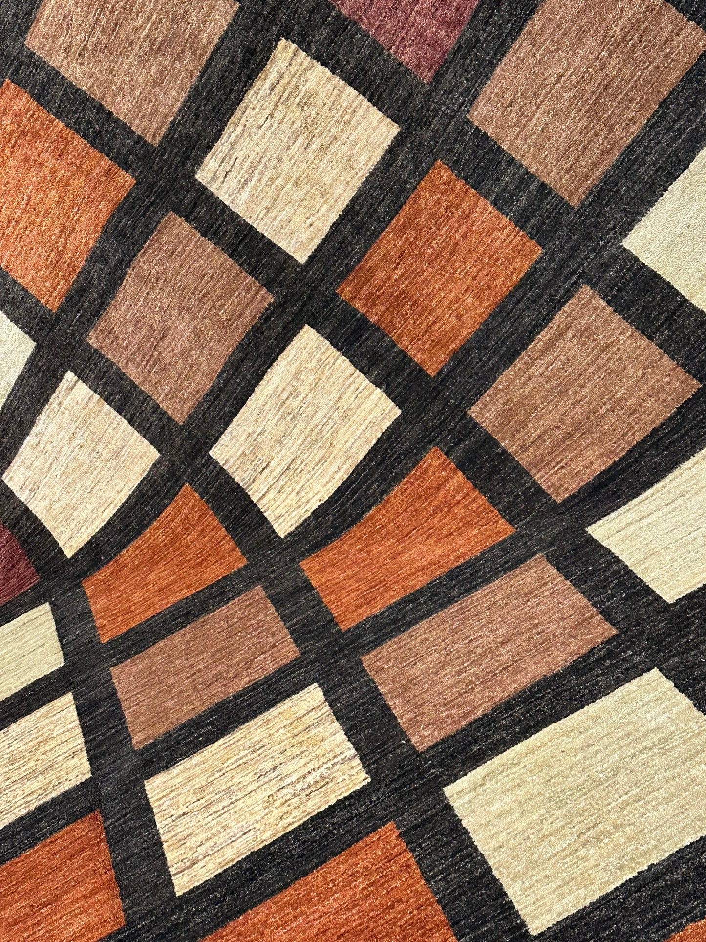 Orientteppich handgeknüpft 410x302 cm Gabbeh Musterfelder