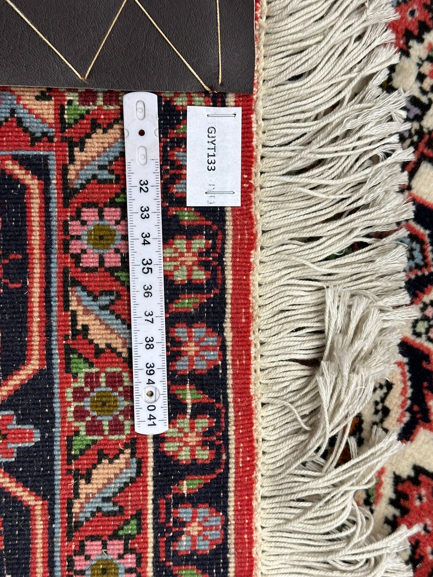 Orientteppich handgeknüpft 355x243 cm Bidjar Korkwolle