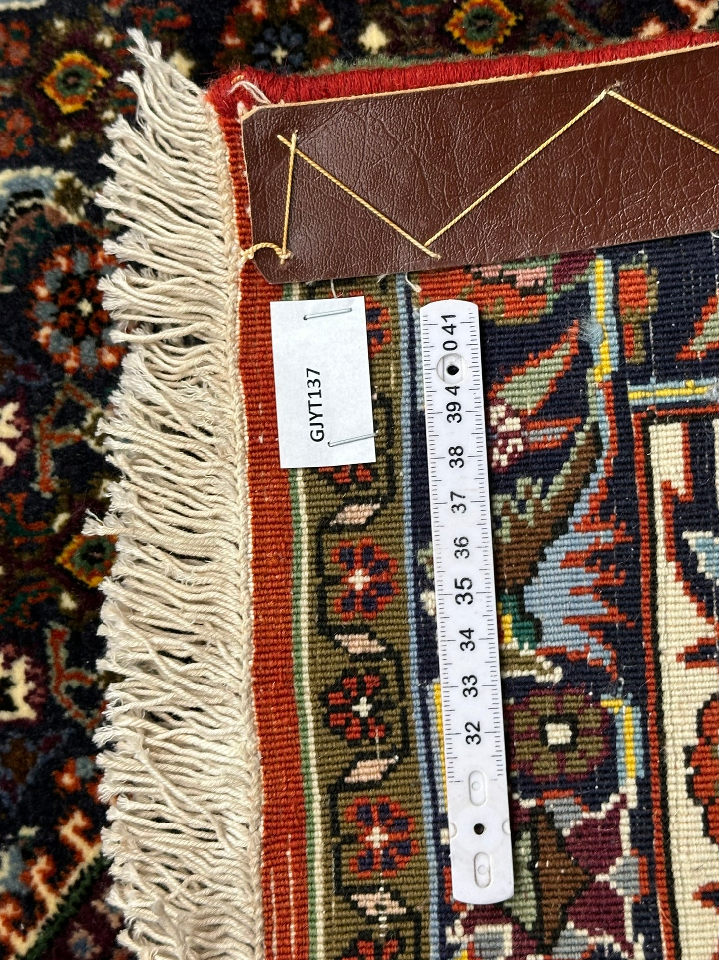 Orientteppich handgeknüpft 390x305 cm Bidjar Korkwolle