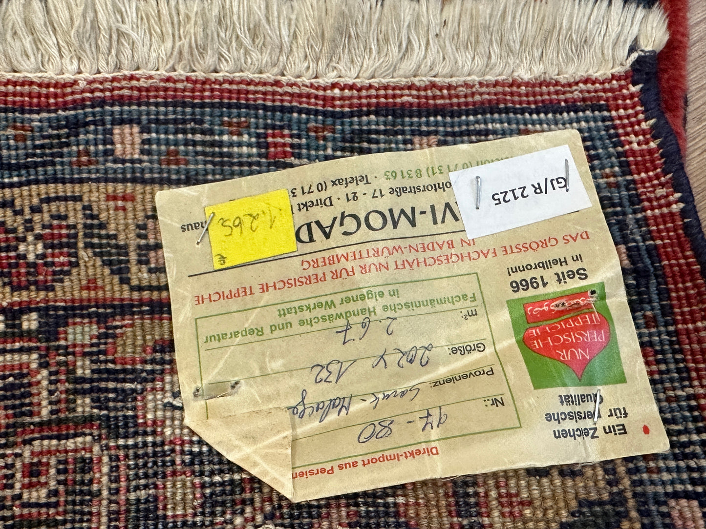 Handgeknüpfter Perser Orientteppich Sarouk Malayer 210x135 cm