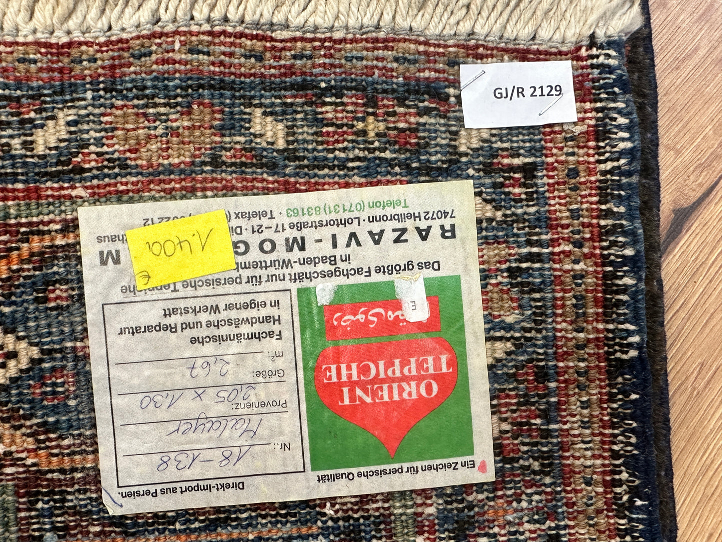 Handgeknüpfter Perser Orientteppich Malayer 190x142 cm