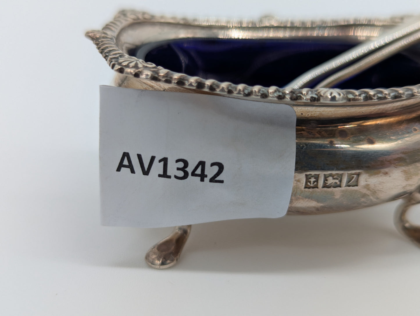 Dreiteiliges Sterling Silber 925er Condiment Set Salz Pfeffer