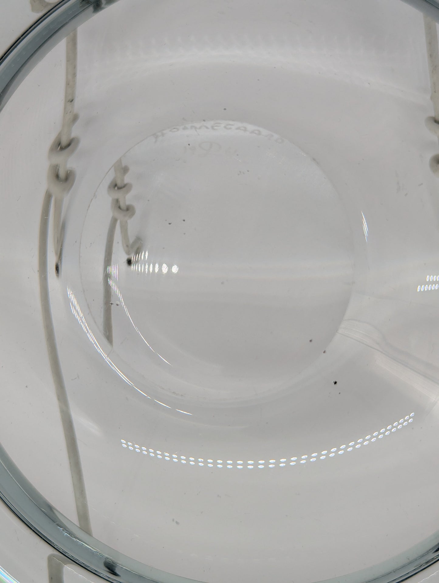 Holmegaard Glasteller Kristallglas aus Dänemark Designer signiert 1961 Vintage