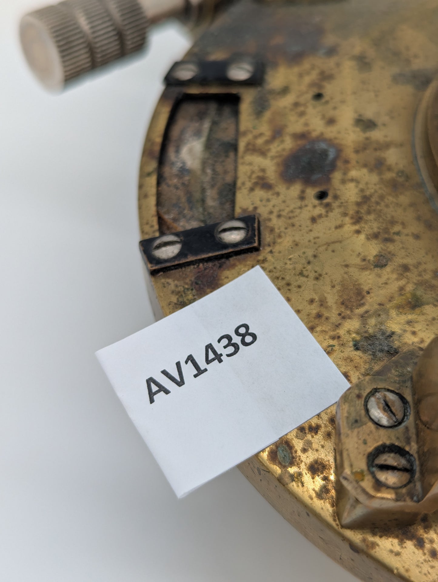 Alter Theodolit Messinstrument Komponent Präzisionsmessgerät Vintage Messing