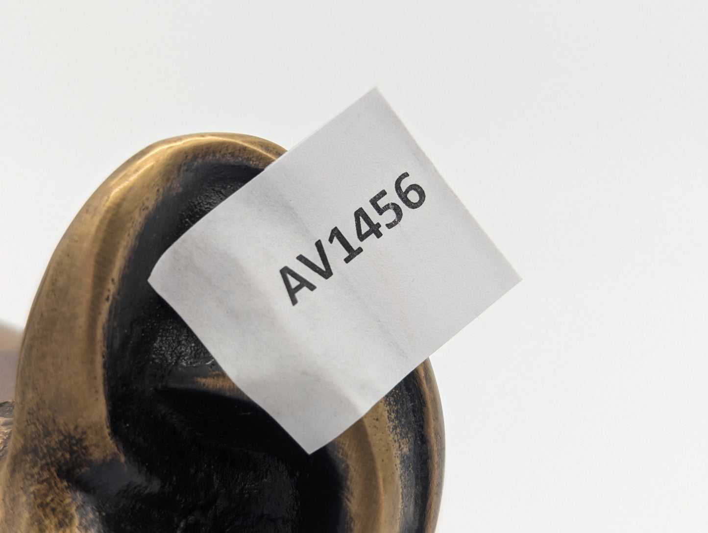 Set 2 Bronze Figuren Arsch mit Ohren Massiv Skulpturen Dekoration Vintage