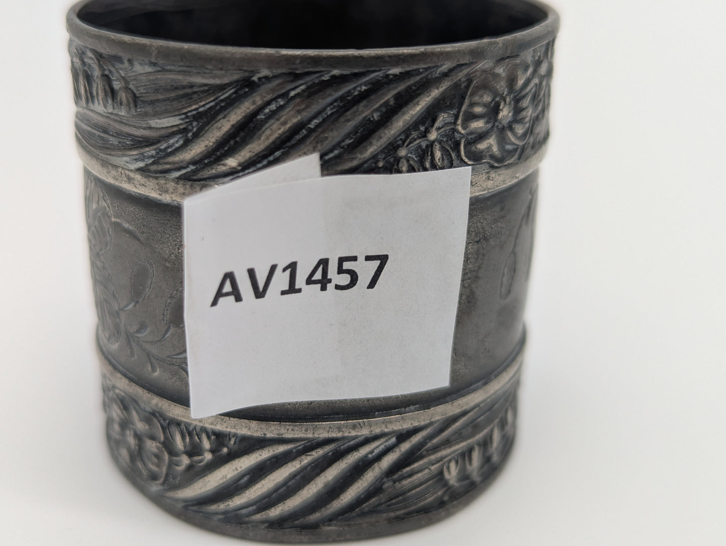 Set 7 Serviettenringe Silber Sterling 800er- Silber Antik Vintage Dekoration