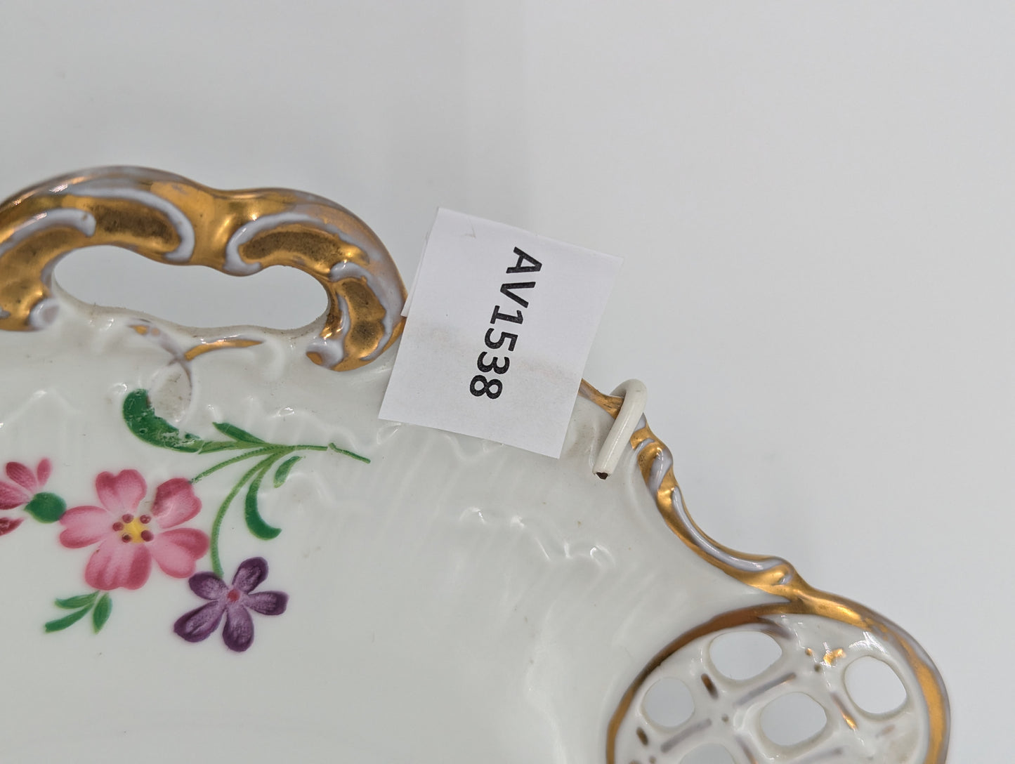 Rosenthal Molière Wandteller Blumendekor Durchbruch vergoldet