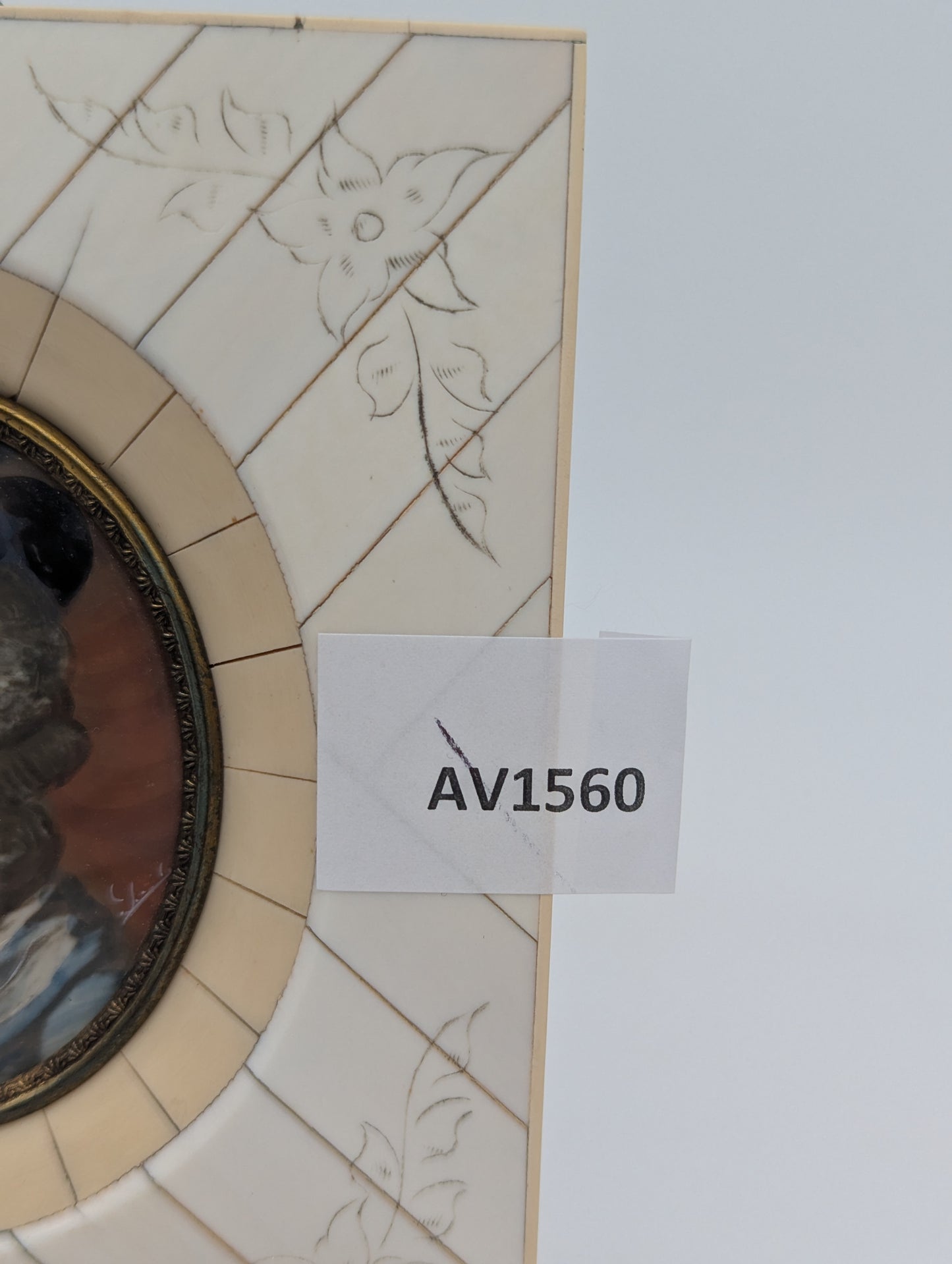 Lupenmalerei Miniaturmalerei Porträt einer Dame mit Hut Klassische Kunst signiert